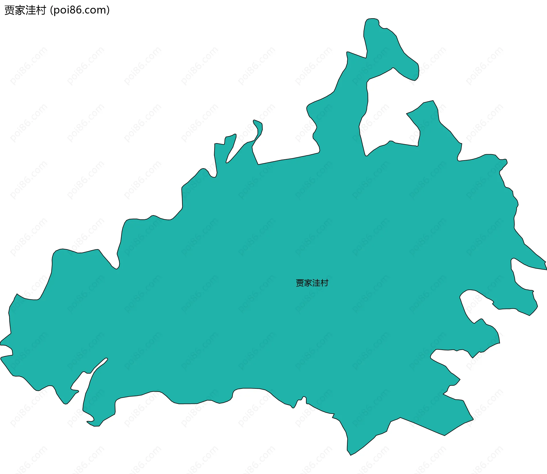 贾家洼村边界地图