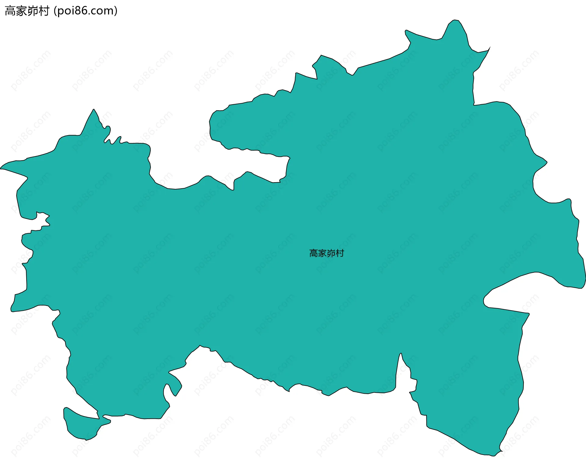 高家峁村边界地图