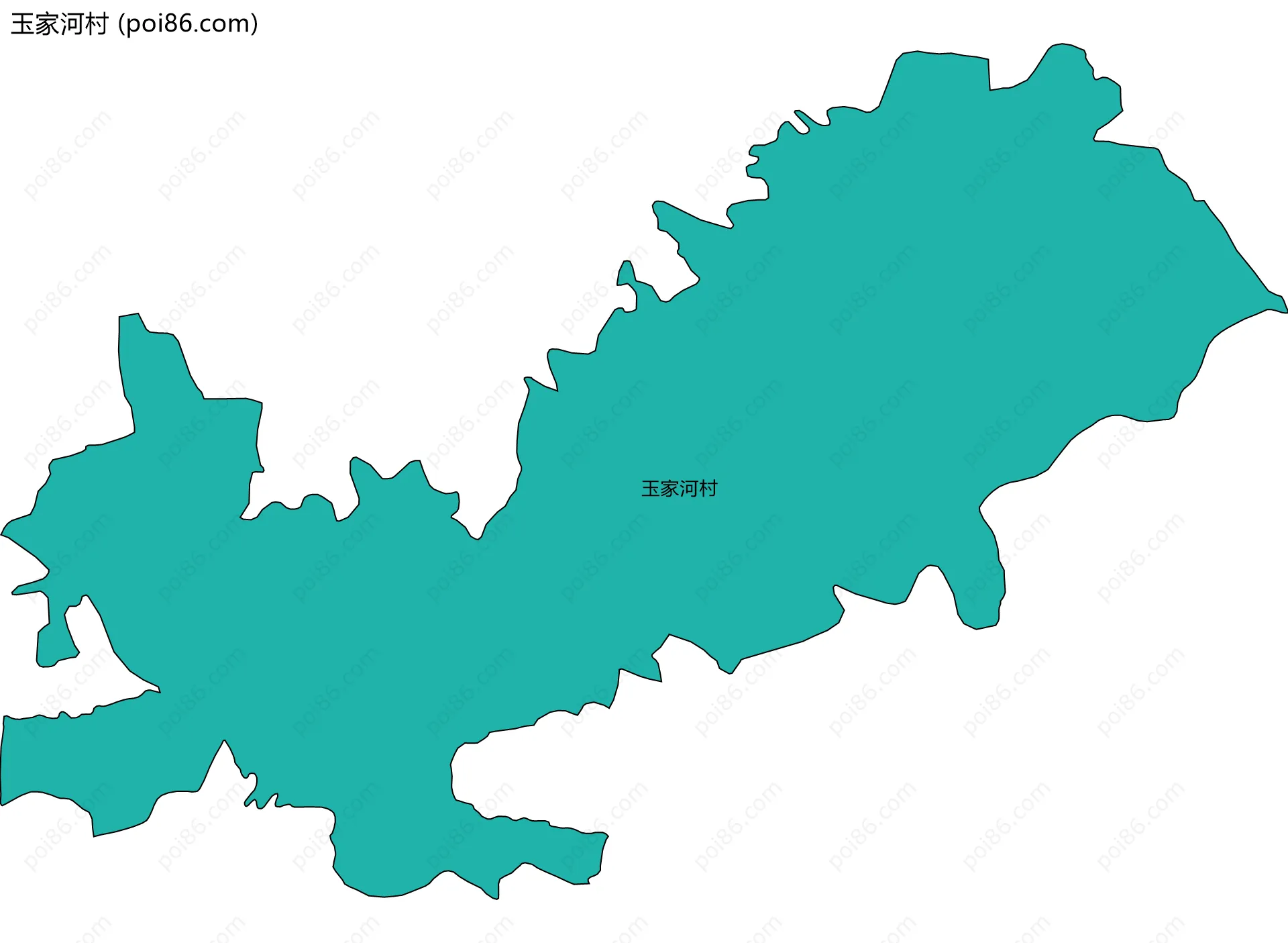 玉家河村边界地图