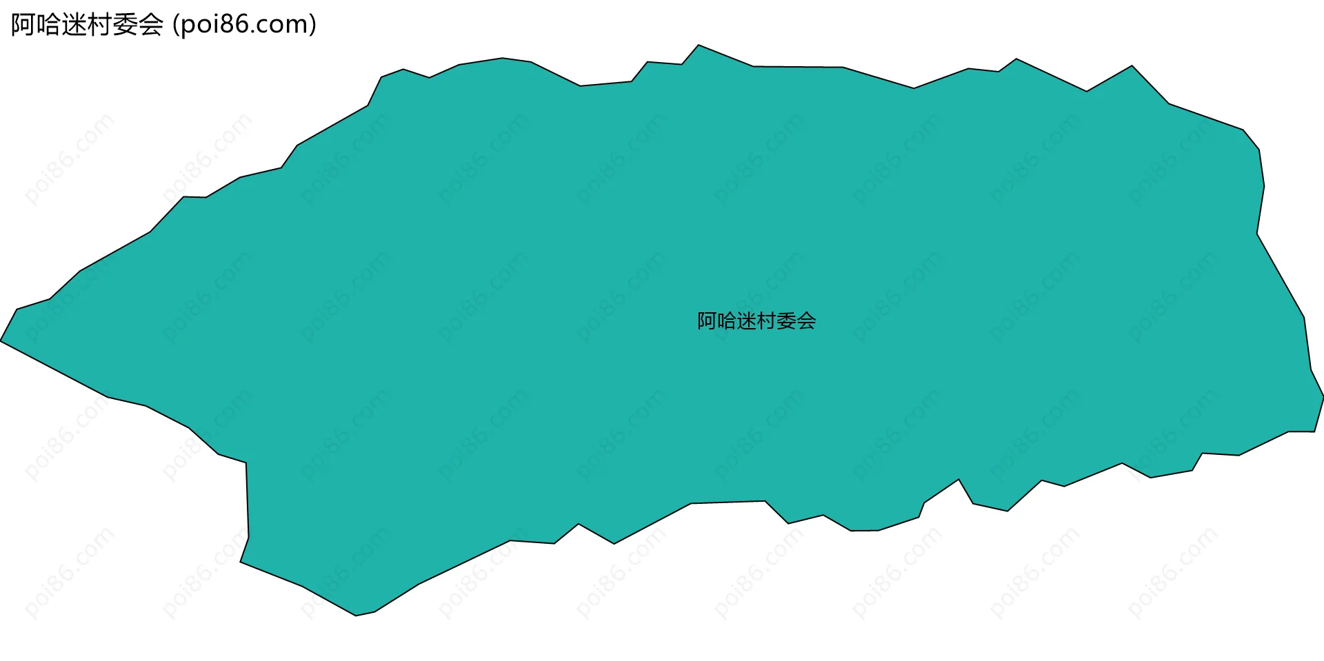 阿哈迷村委会边界地图