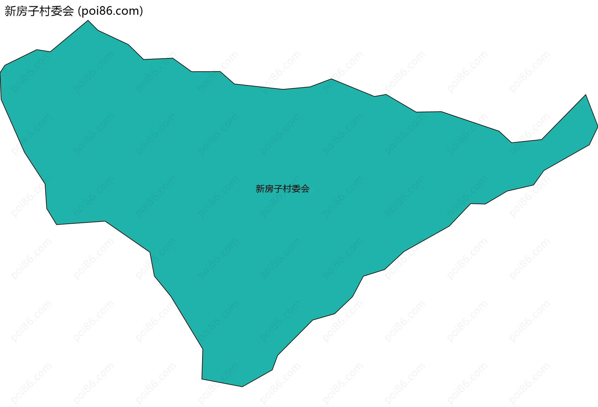 新房子村委会边界地图