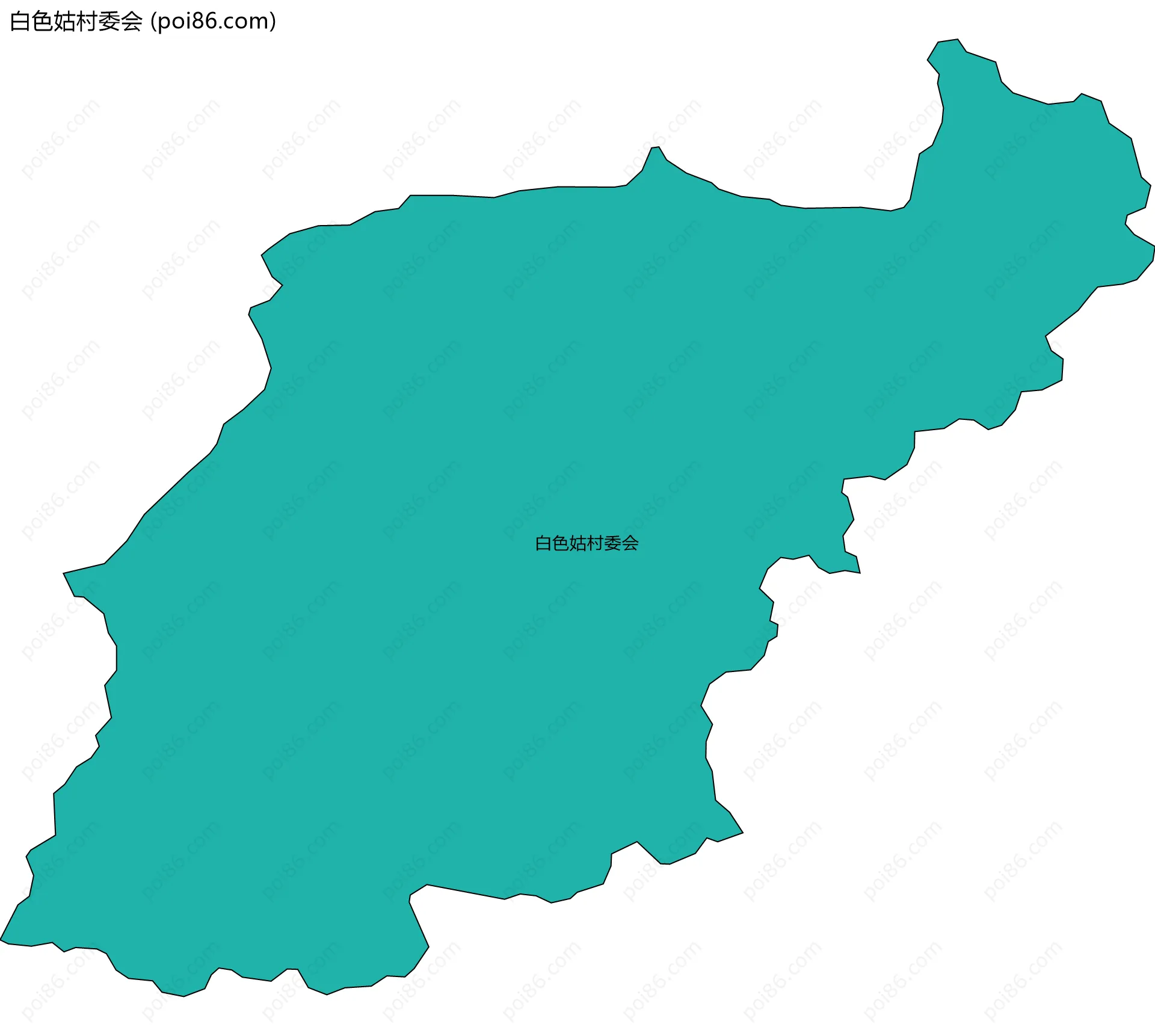 白色姑村委会边界地图
