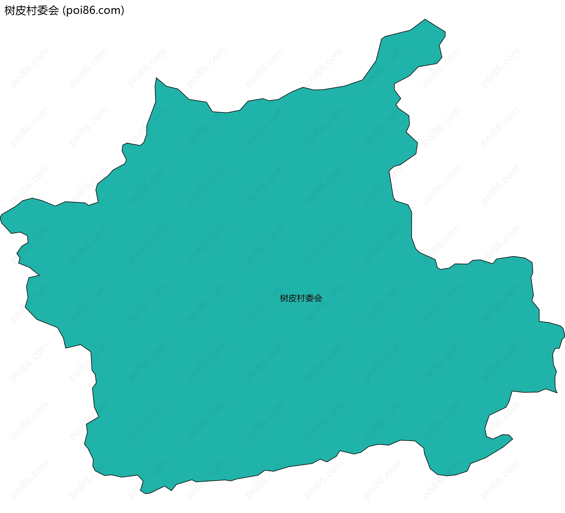 树皮村委会边界地图