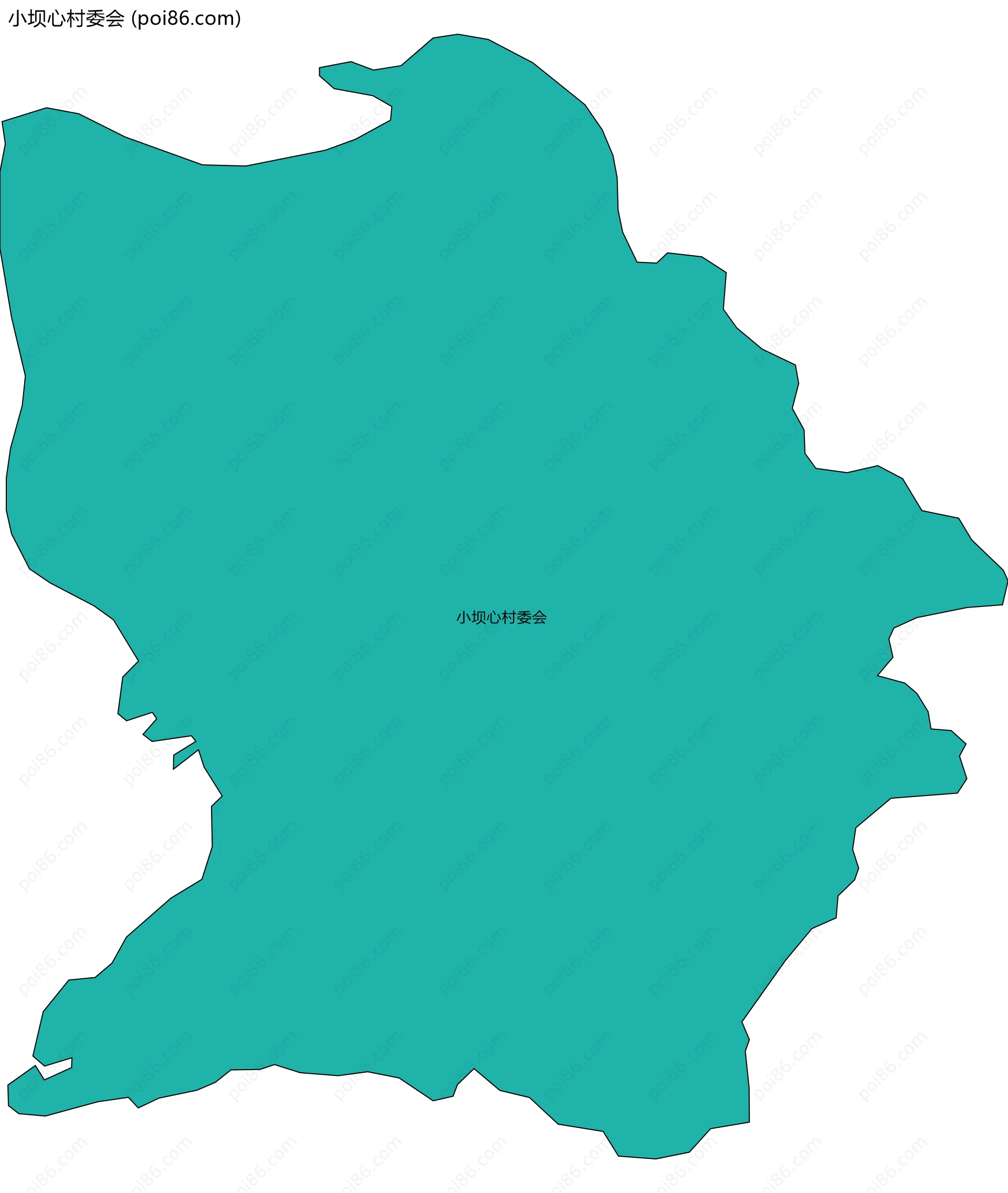 小坝心村委会边界地图