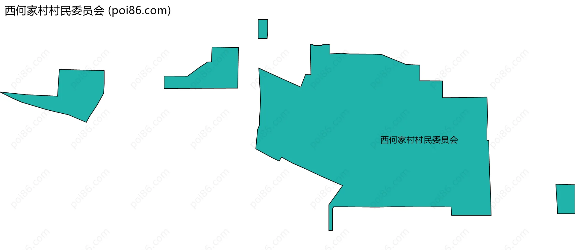 西何家村村民委员会边界地图