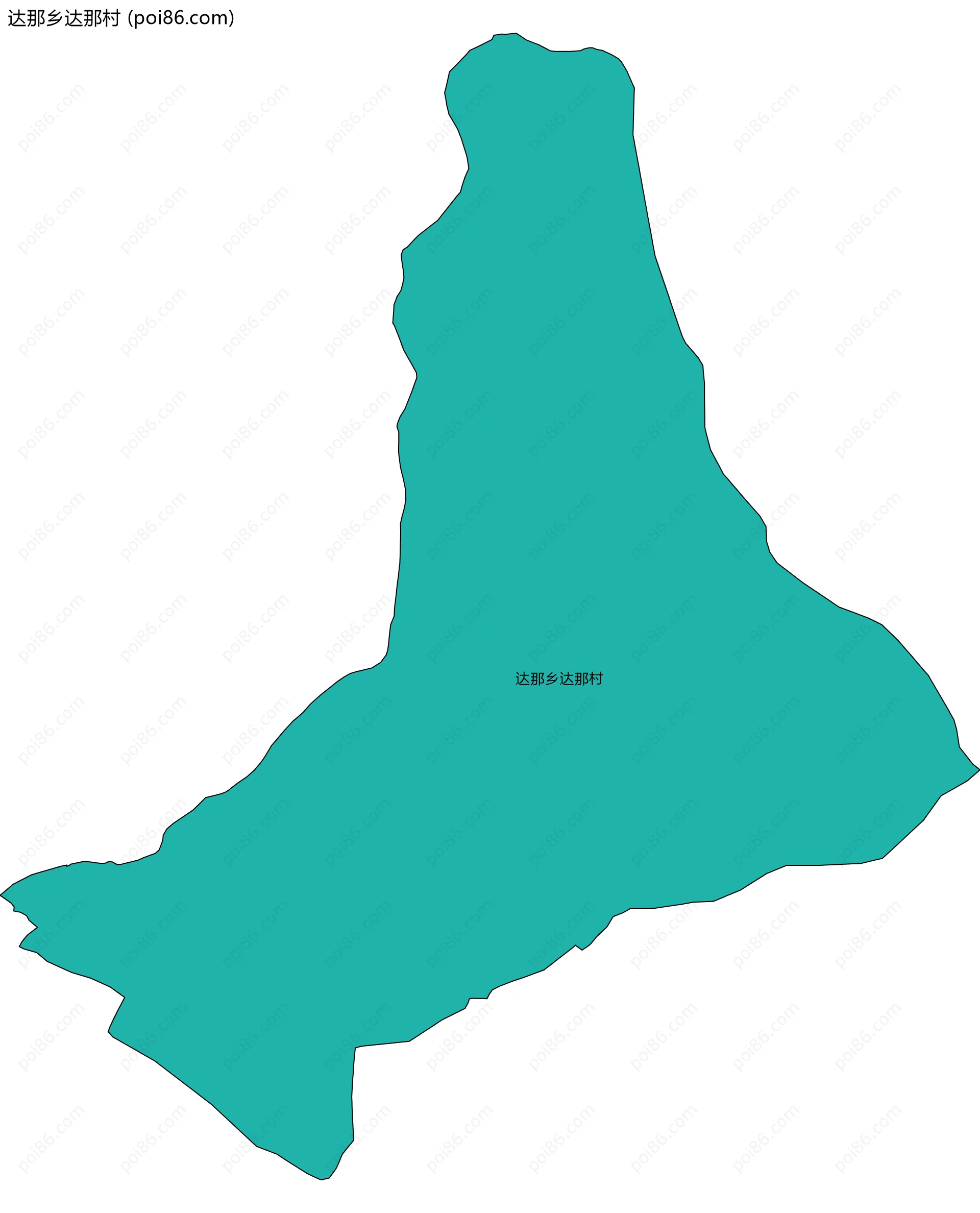 达那乡达那村边界地图