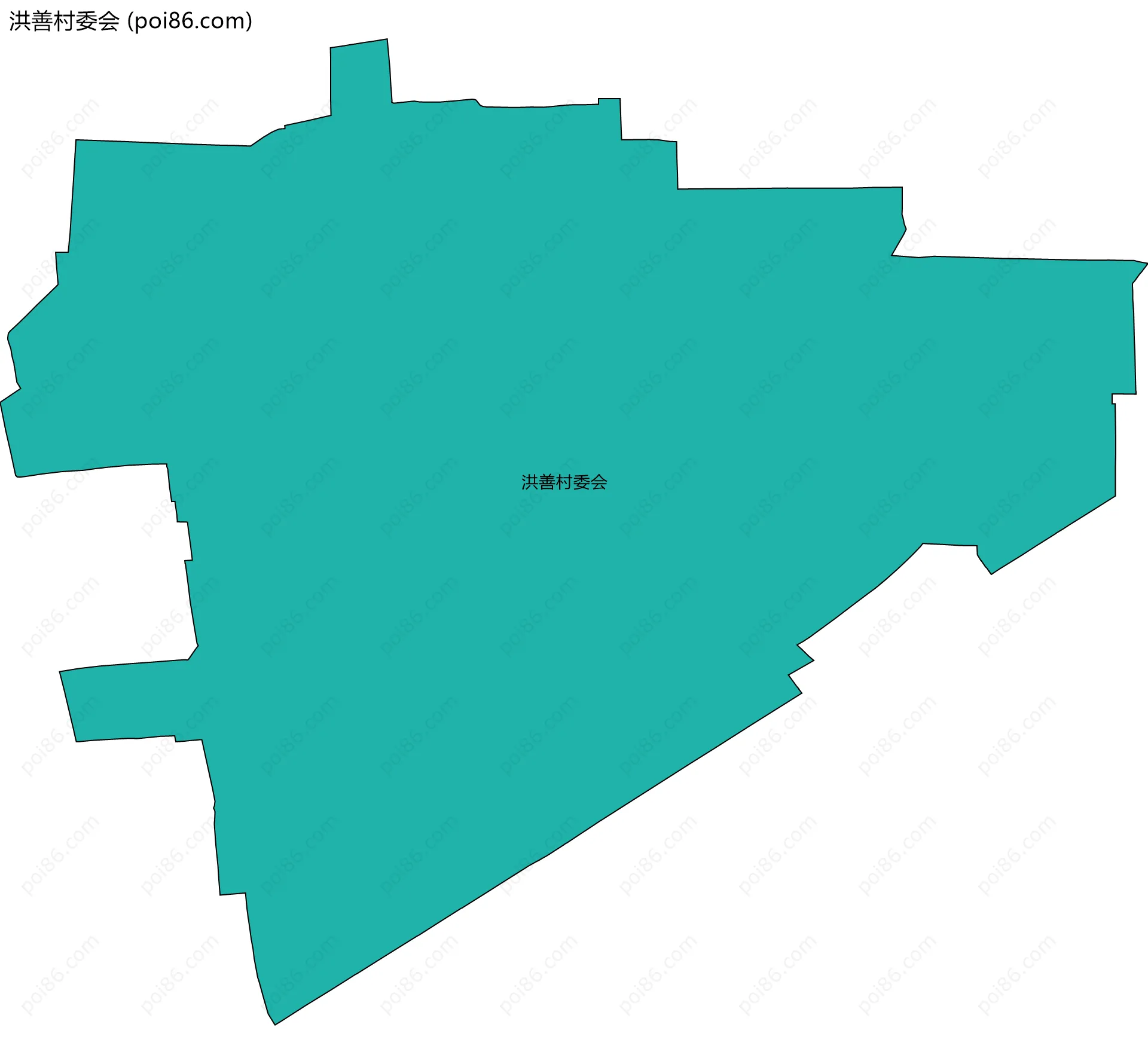 洪善村委会边界地图