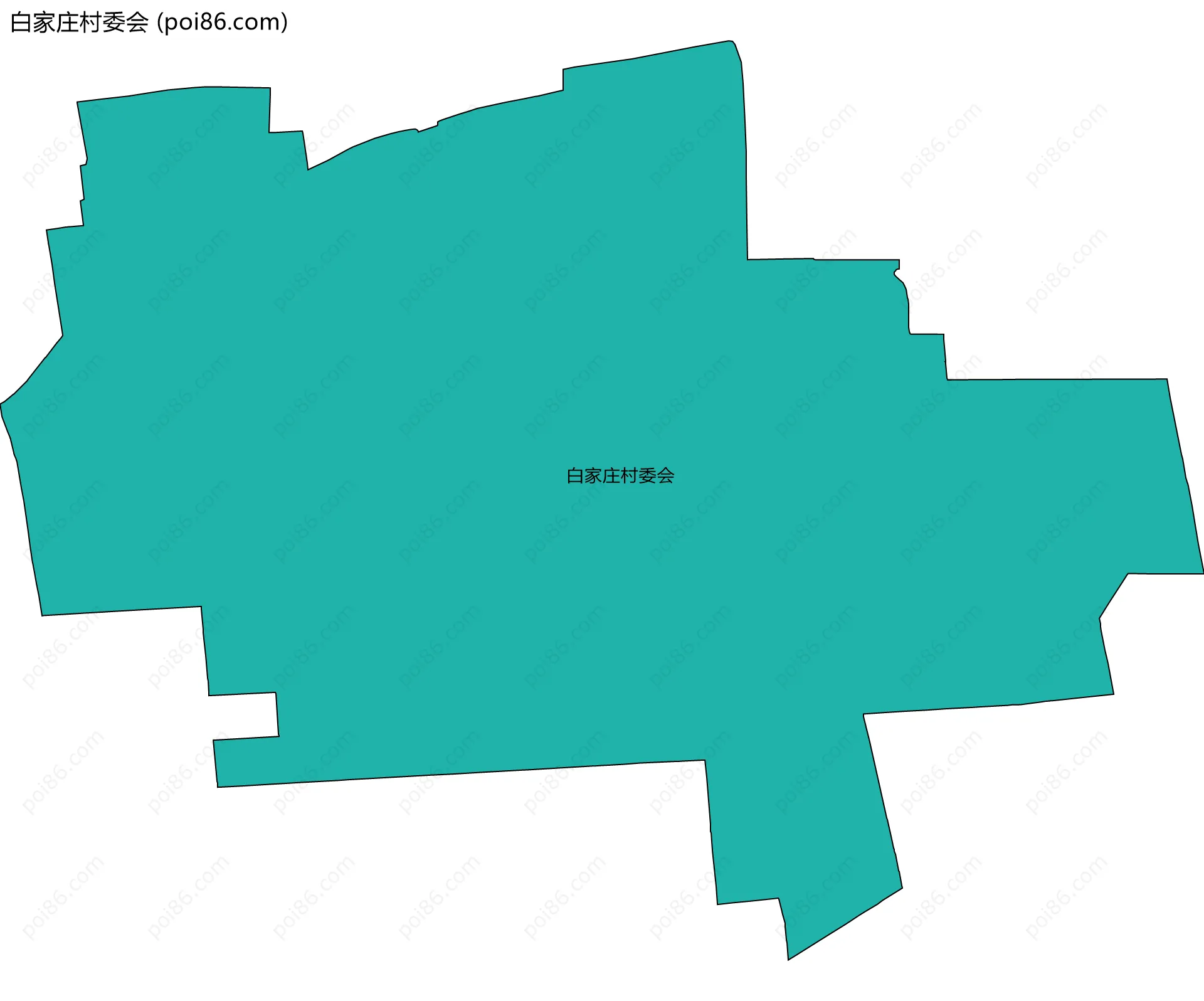 白家庄村委会边界地图