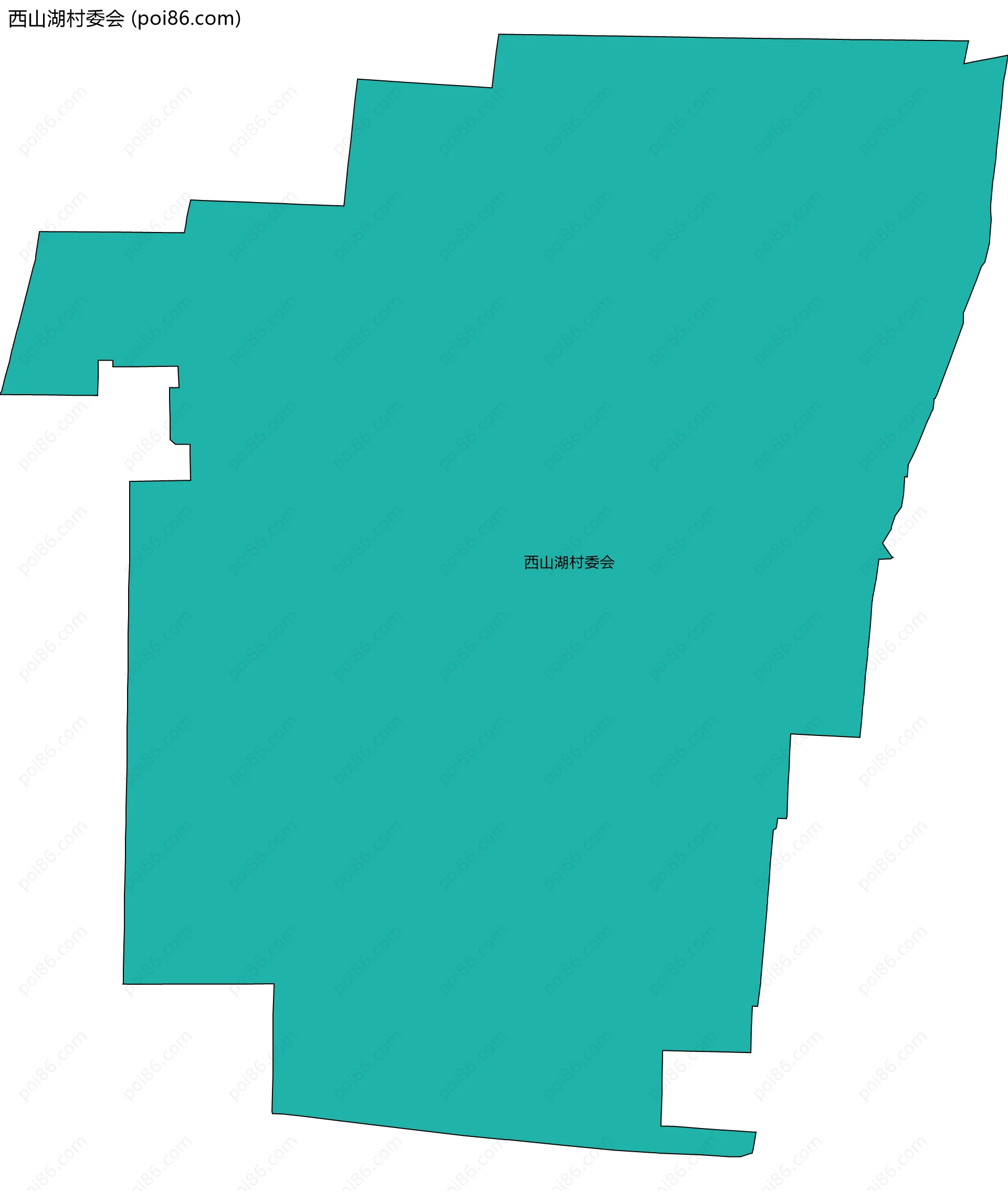 西山湖村委会边界地图