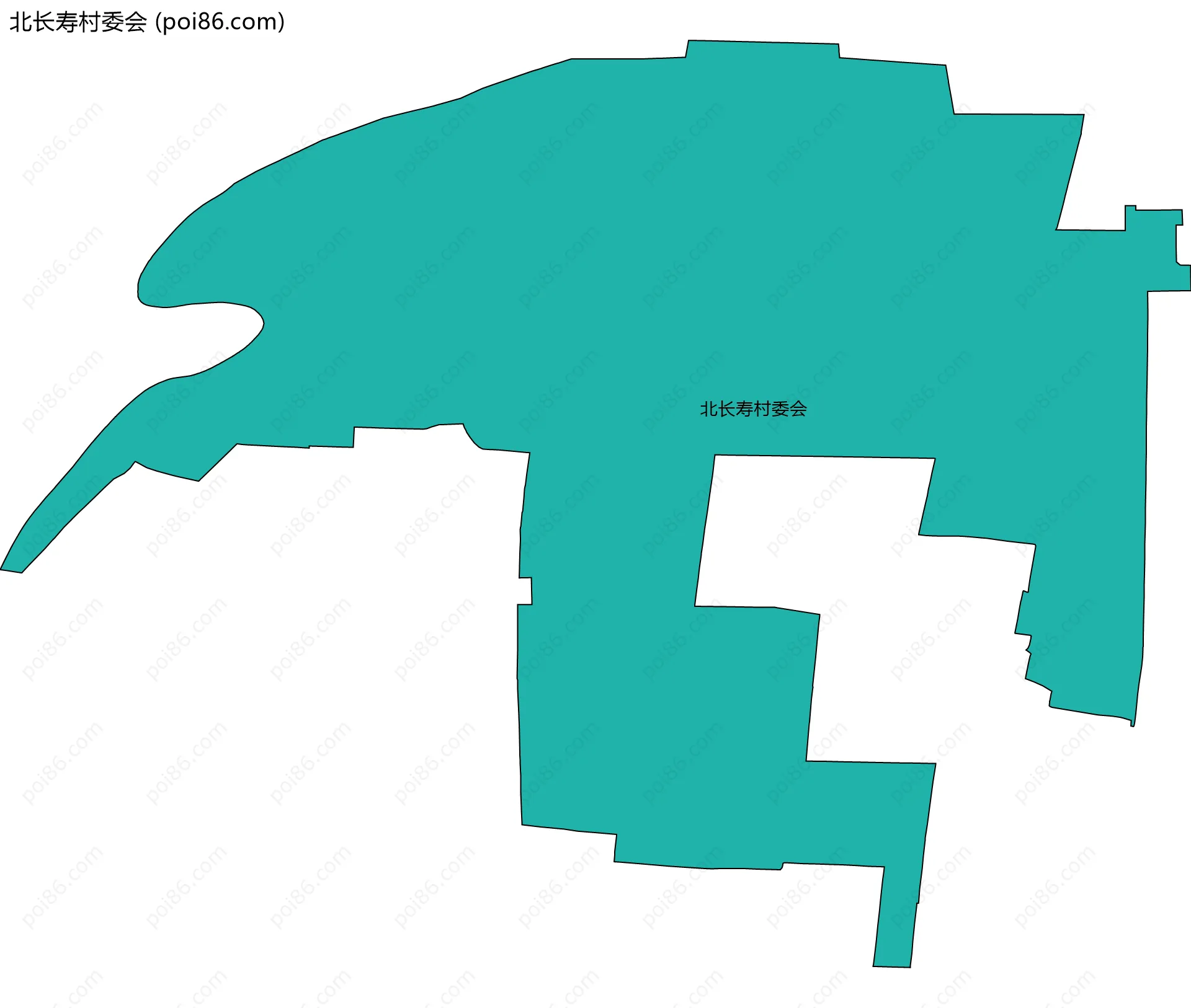 北长寿村委会边界地图