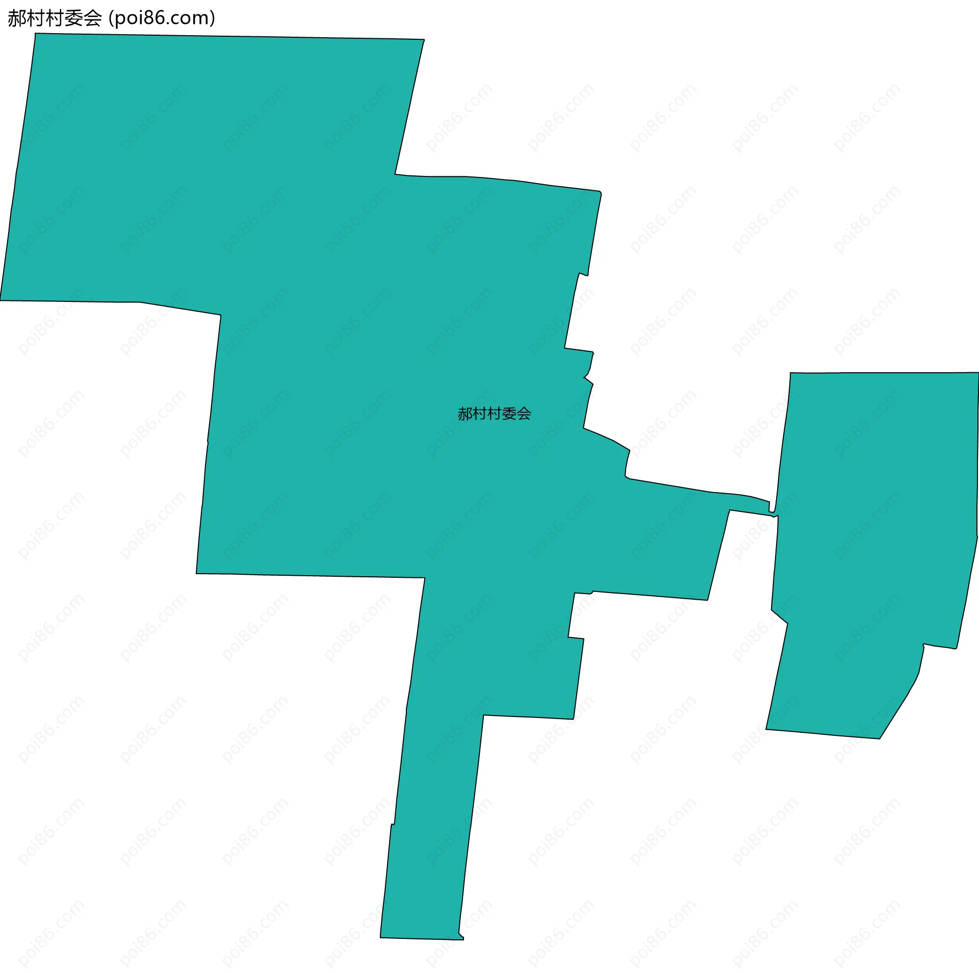 郝村村委会边界地图