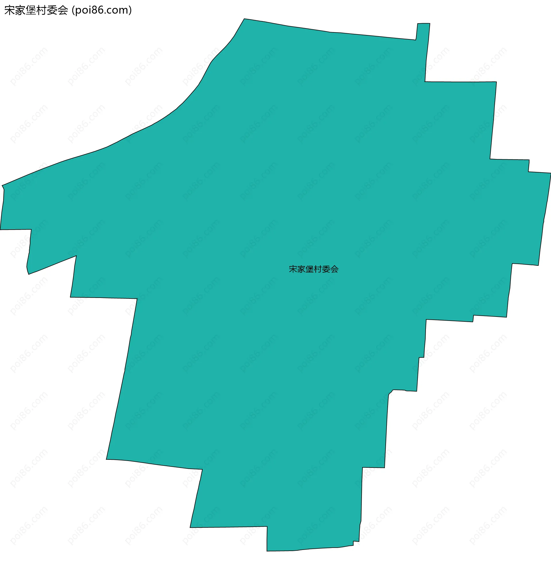 宋家堡村委会边界地图