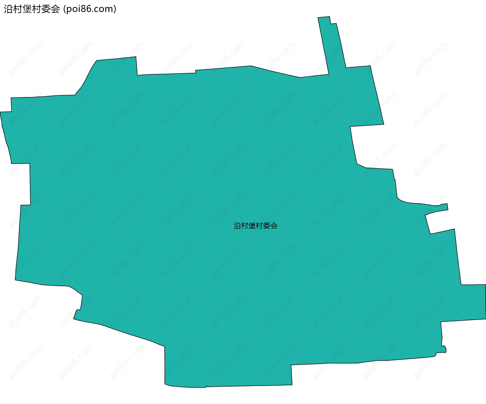 沿村堡村委会边界地图