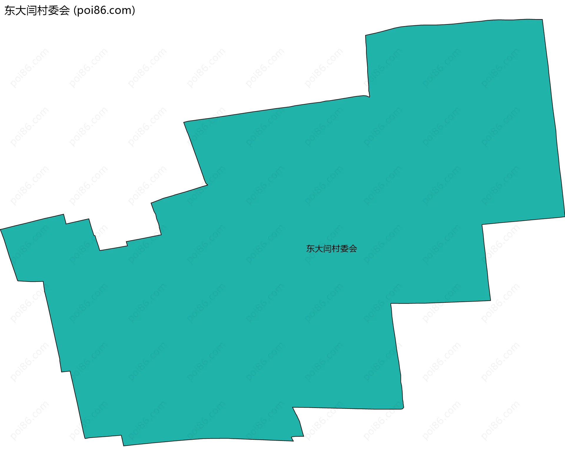 东大闫村委会边界地图