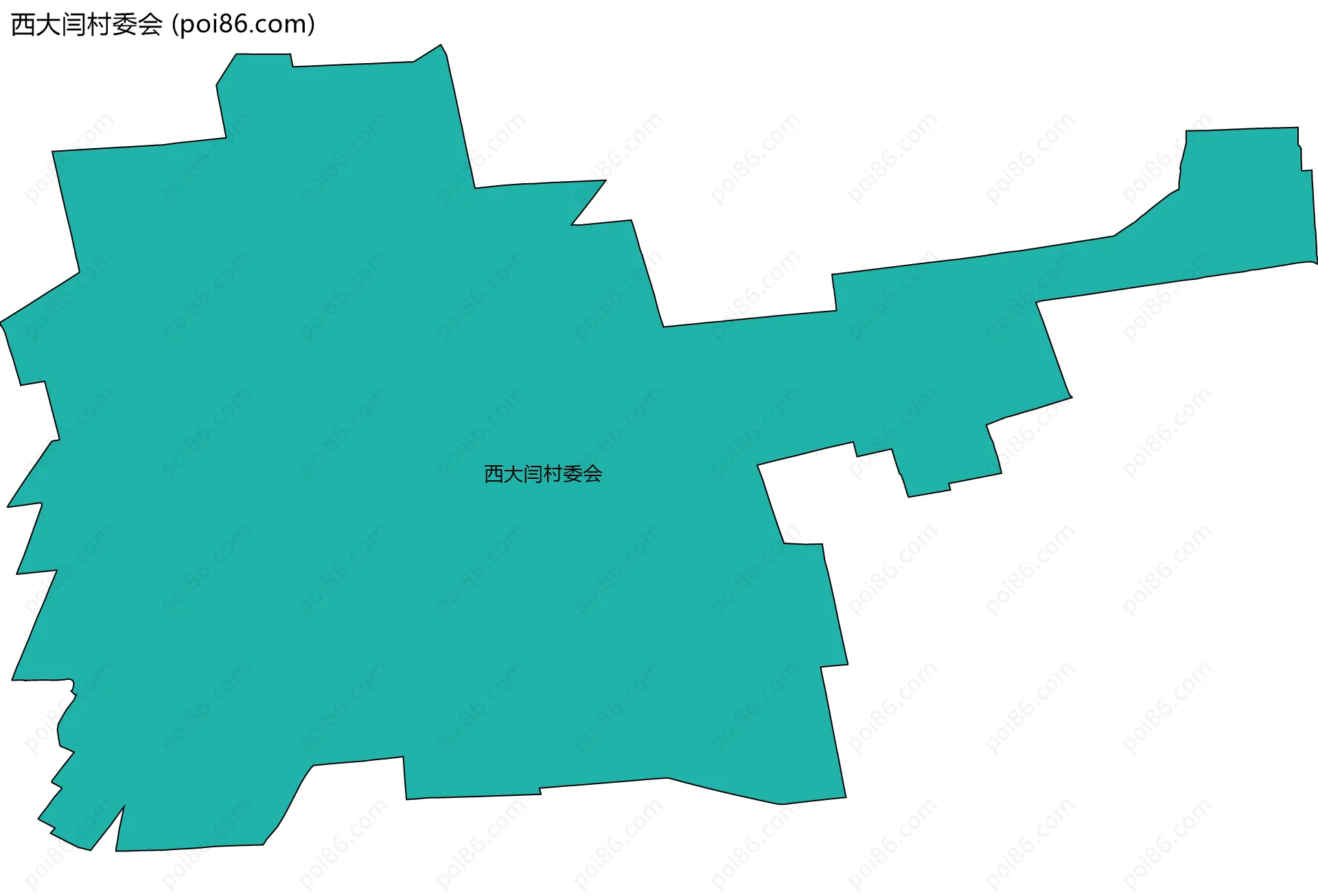 西大闫村委会边界地图