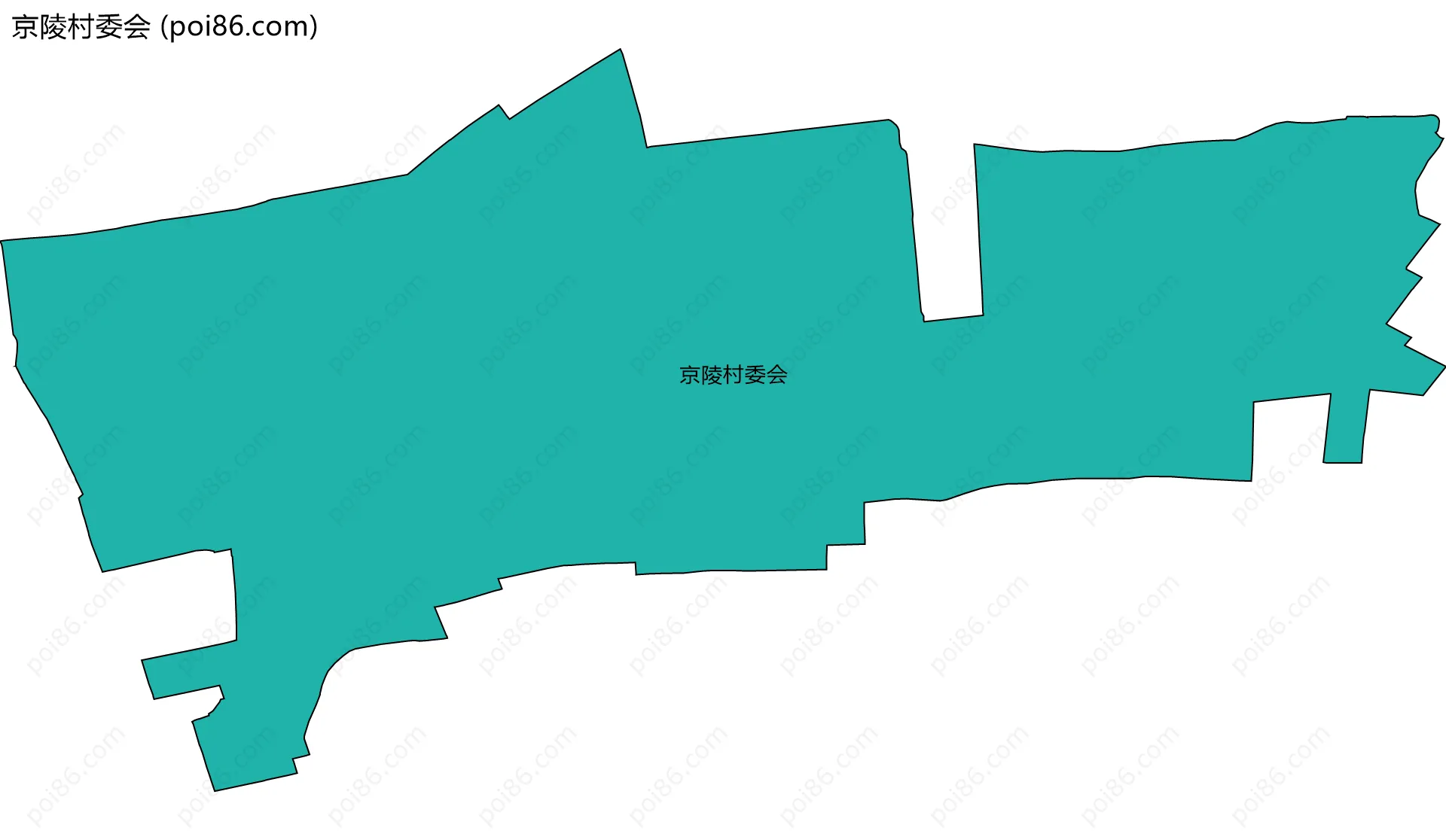京陵村委会边界地图