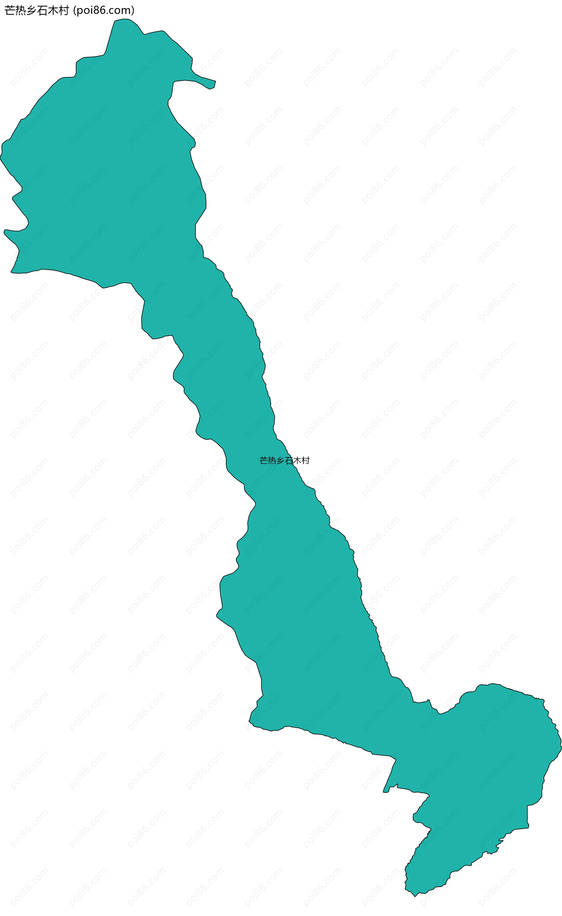 芒热乡石木村边界地图