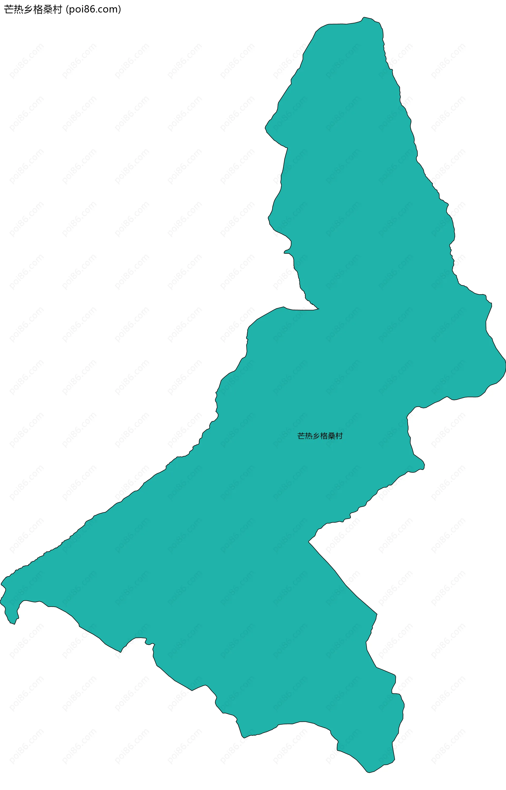 芒热乡格桑村边界地图