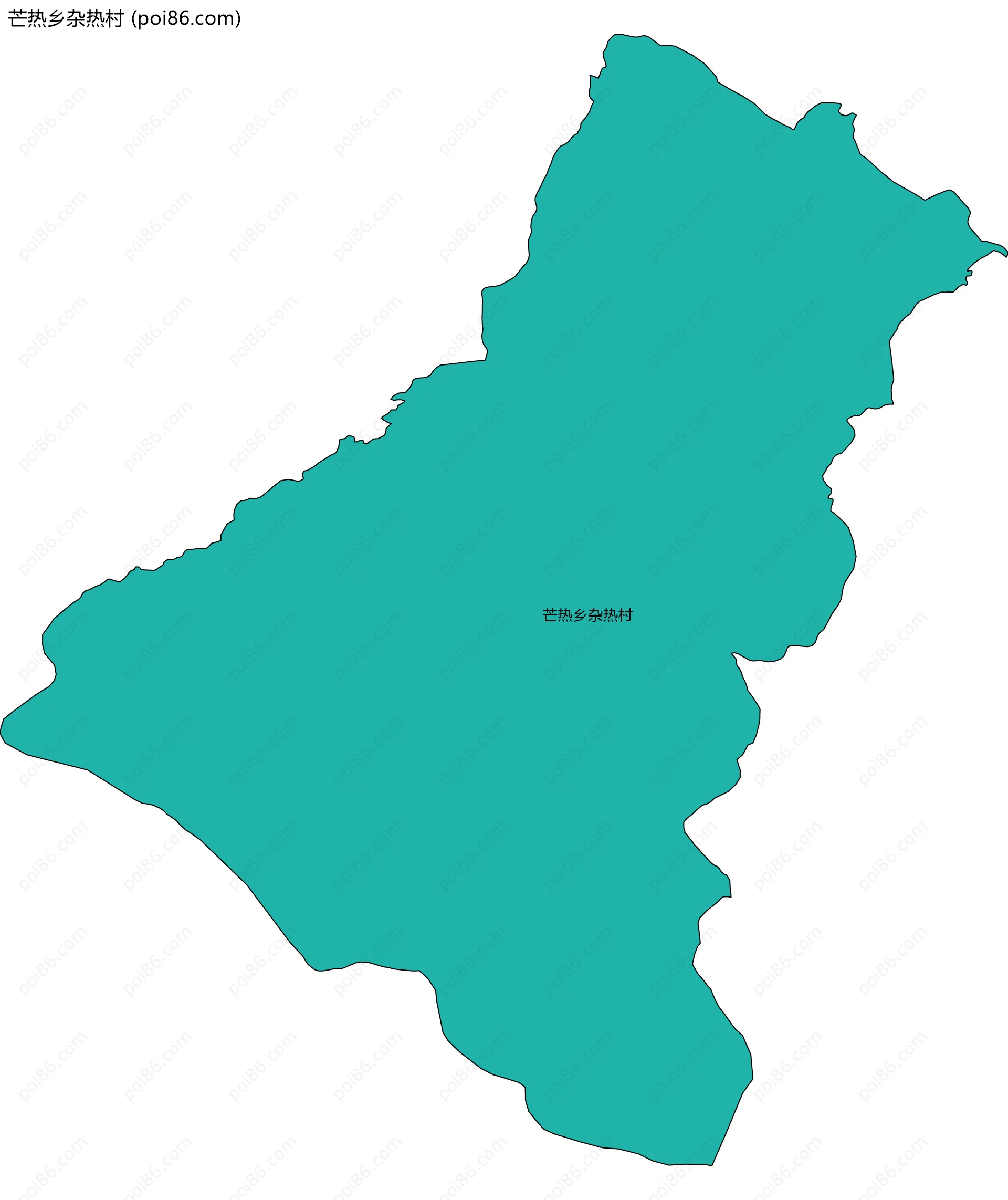 芒热乡杂热村边界地图
