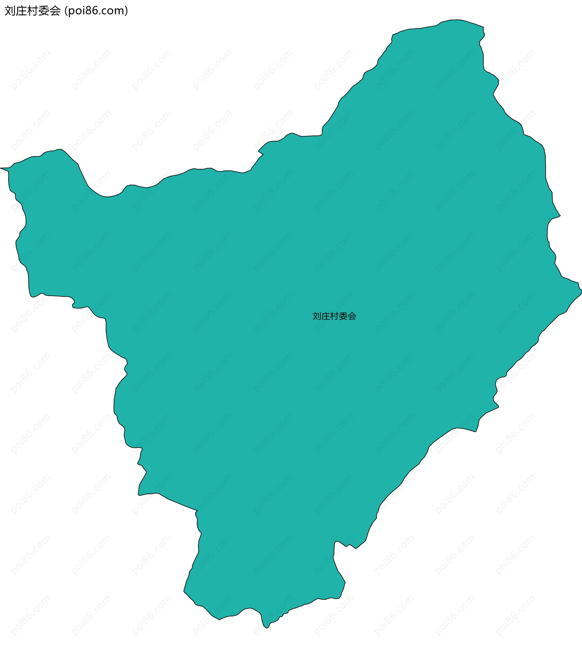 刘庄村委会边界地图