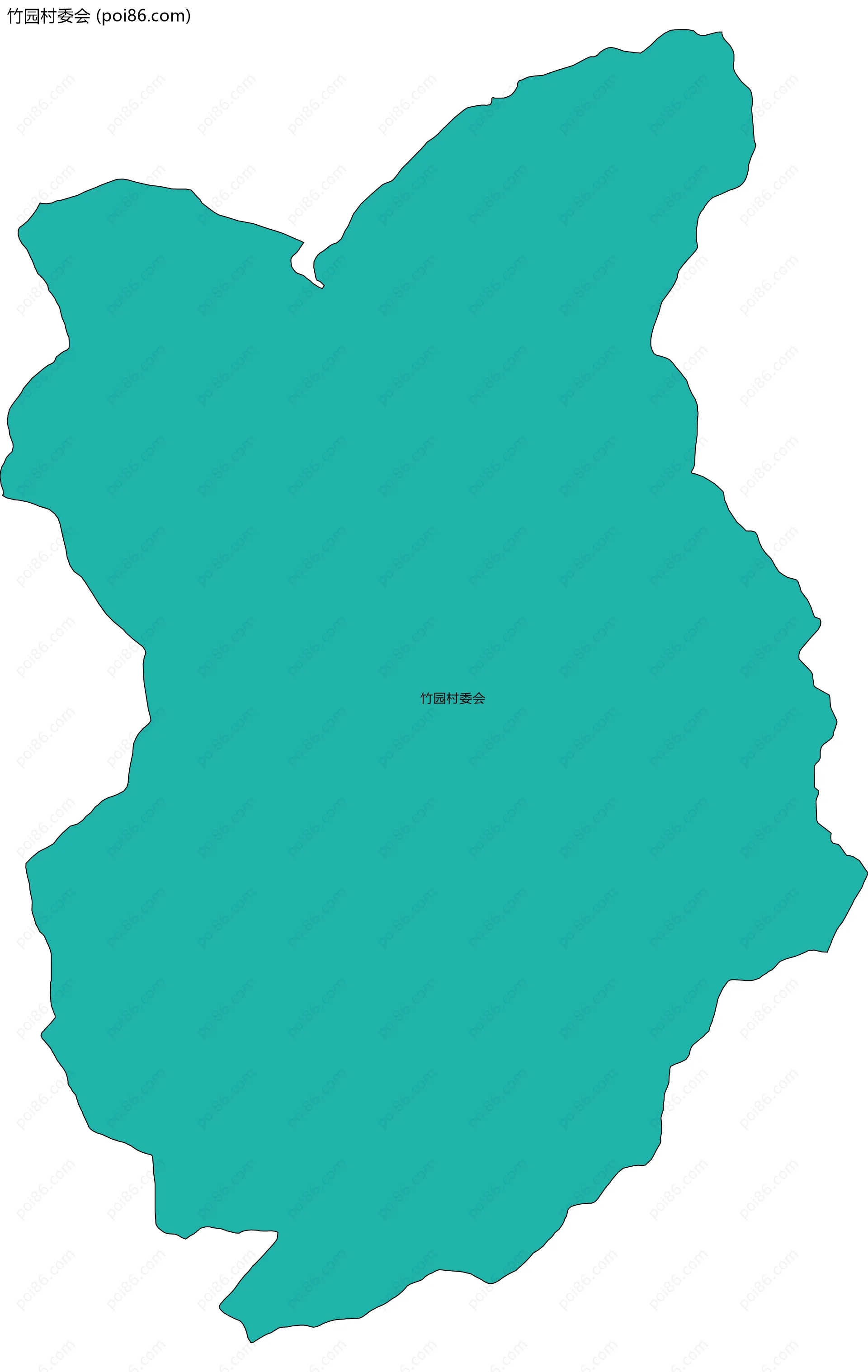 竹园村委会边界地图