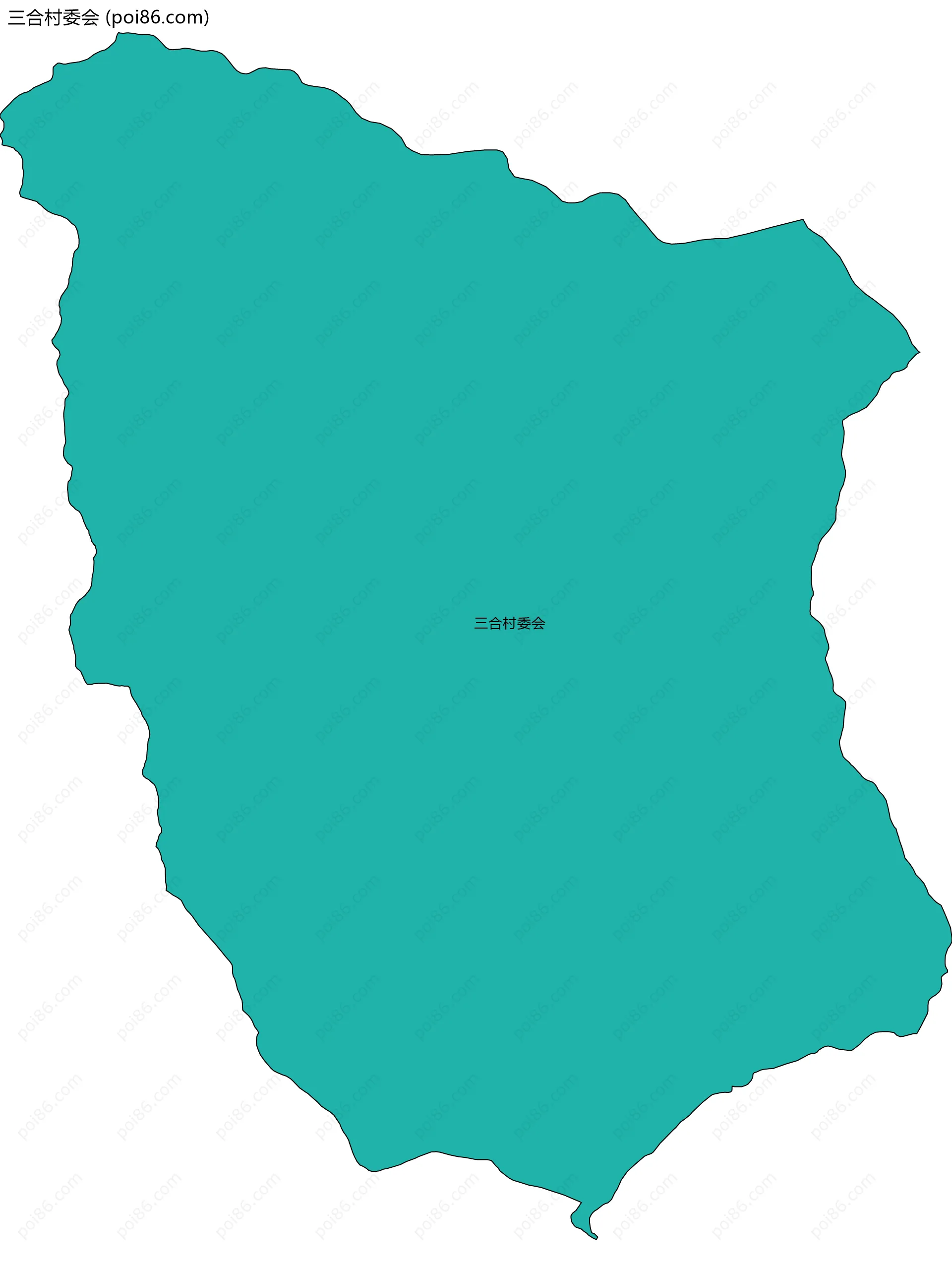 三合村委会边界地图