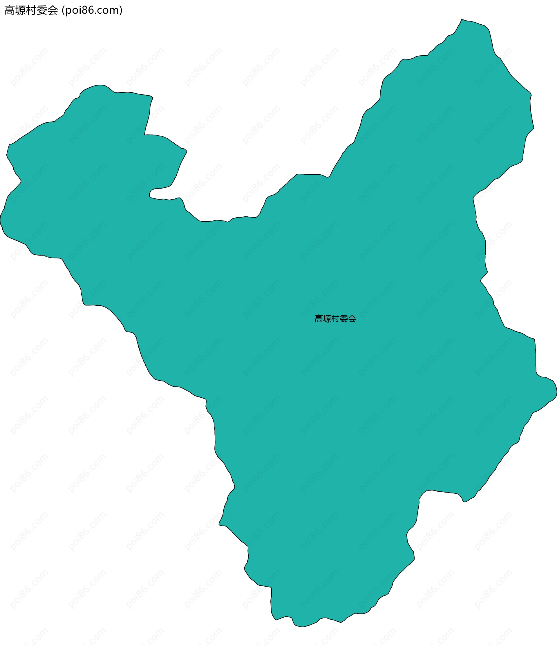 高塬村委会边界地图