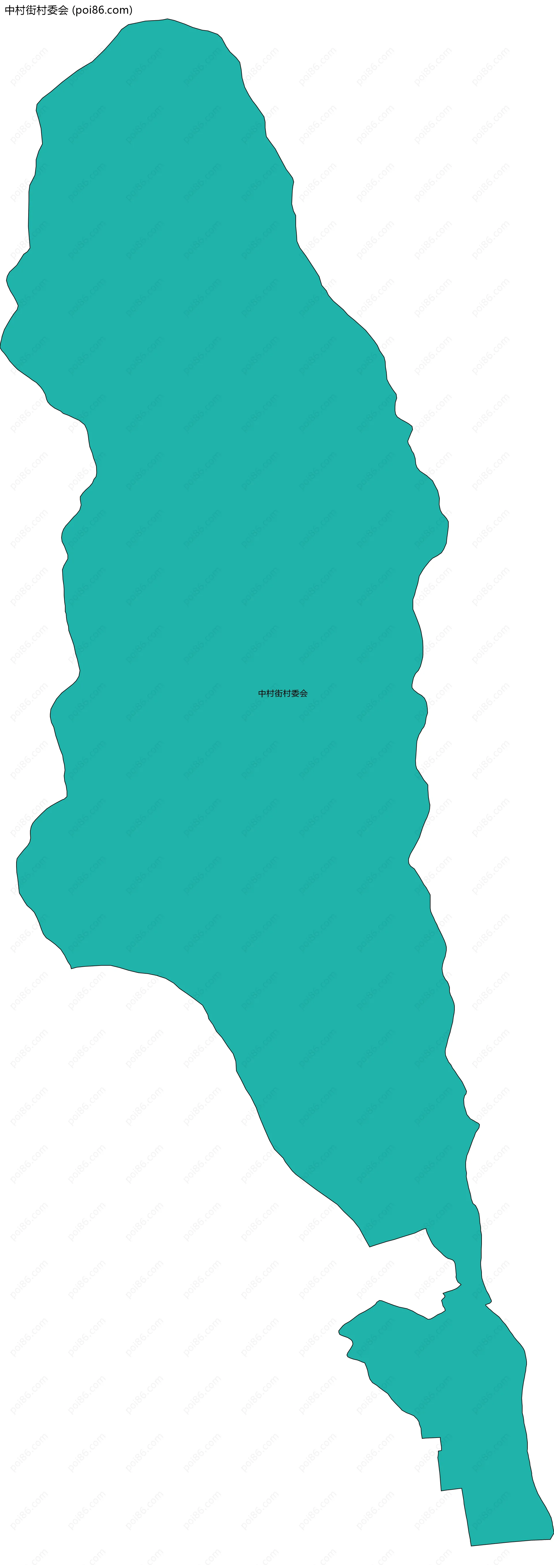 中村街村委会边界地图