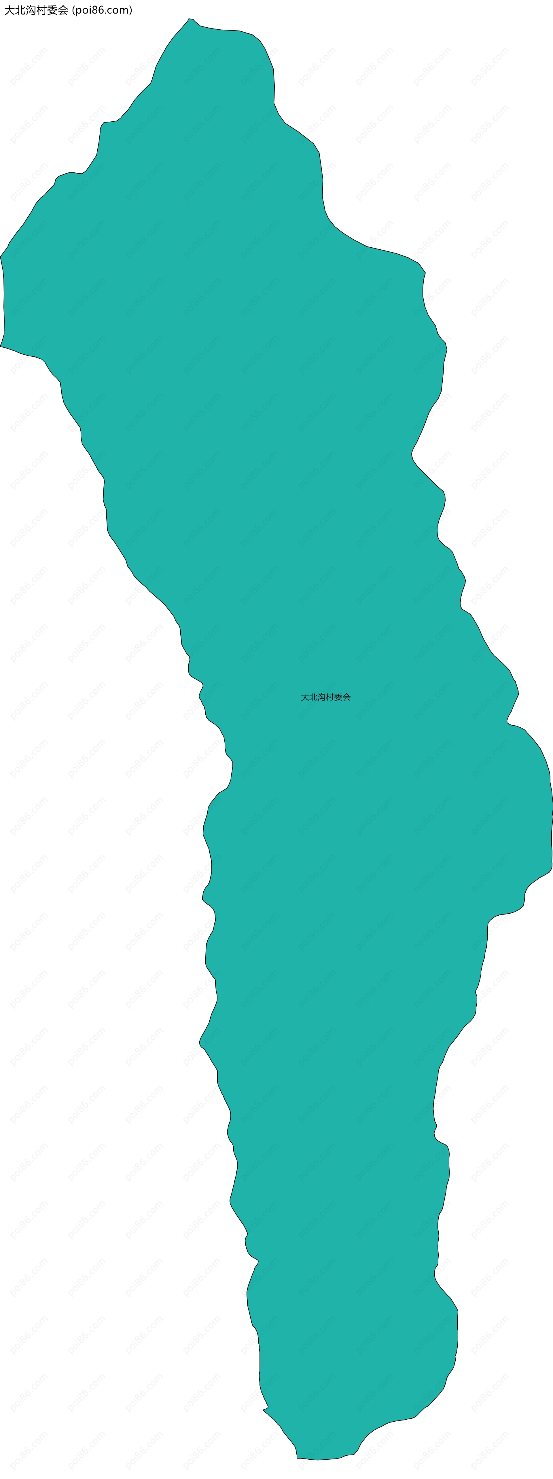 大北沟村委会边界地图