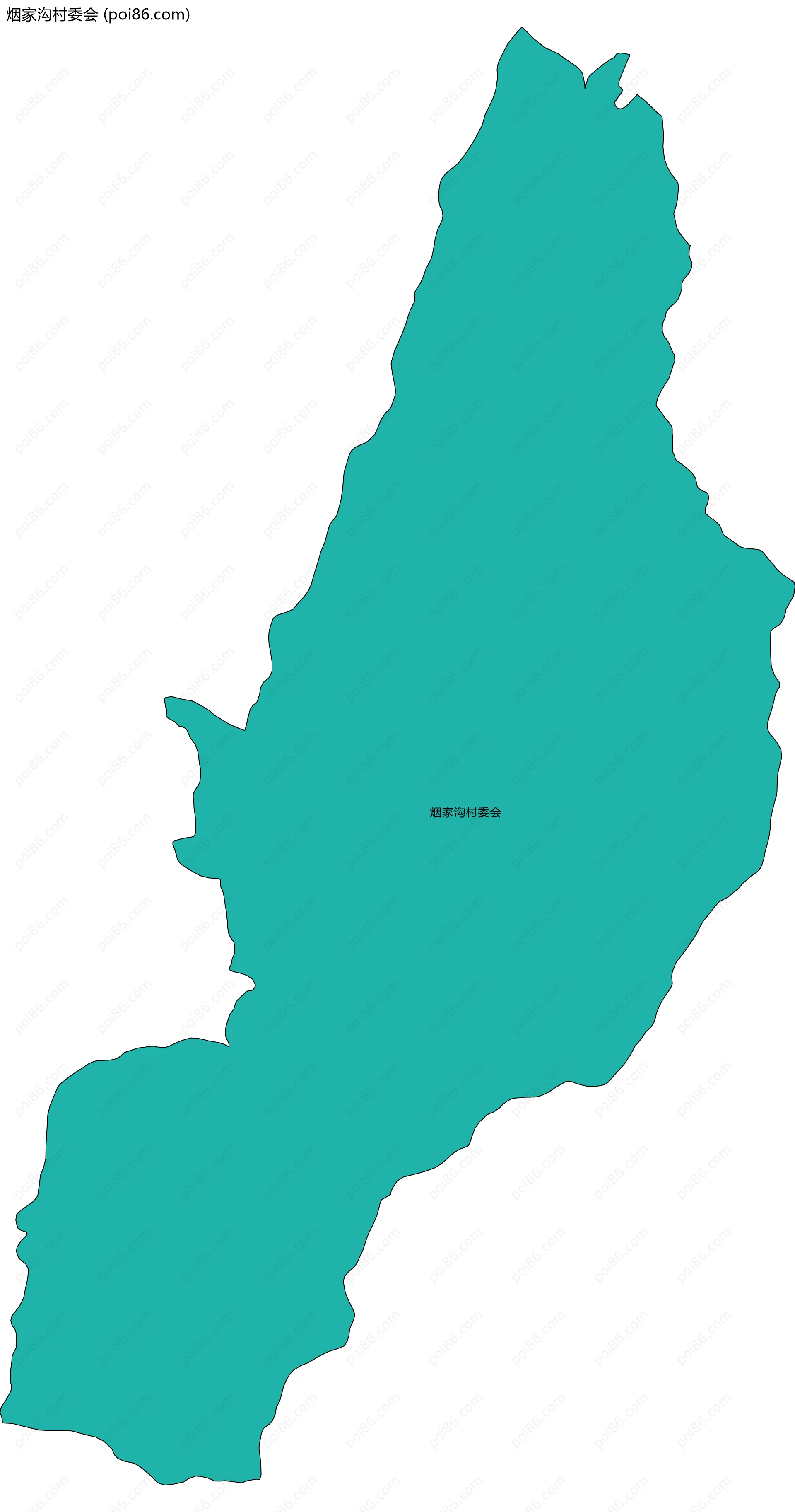 烟家沟村委会边界地图