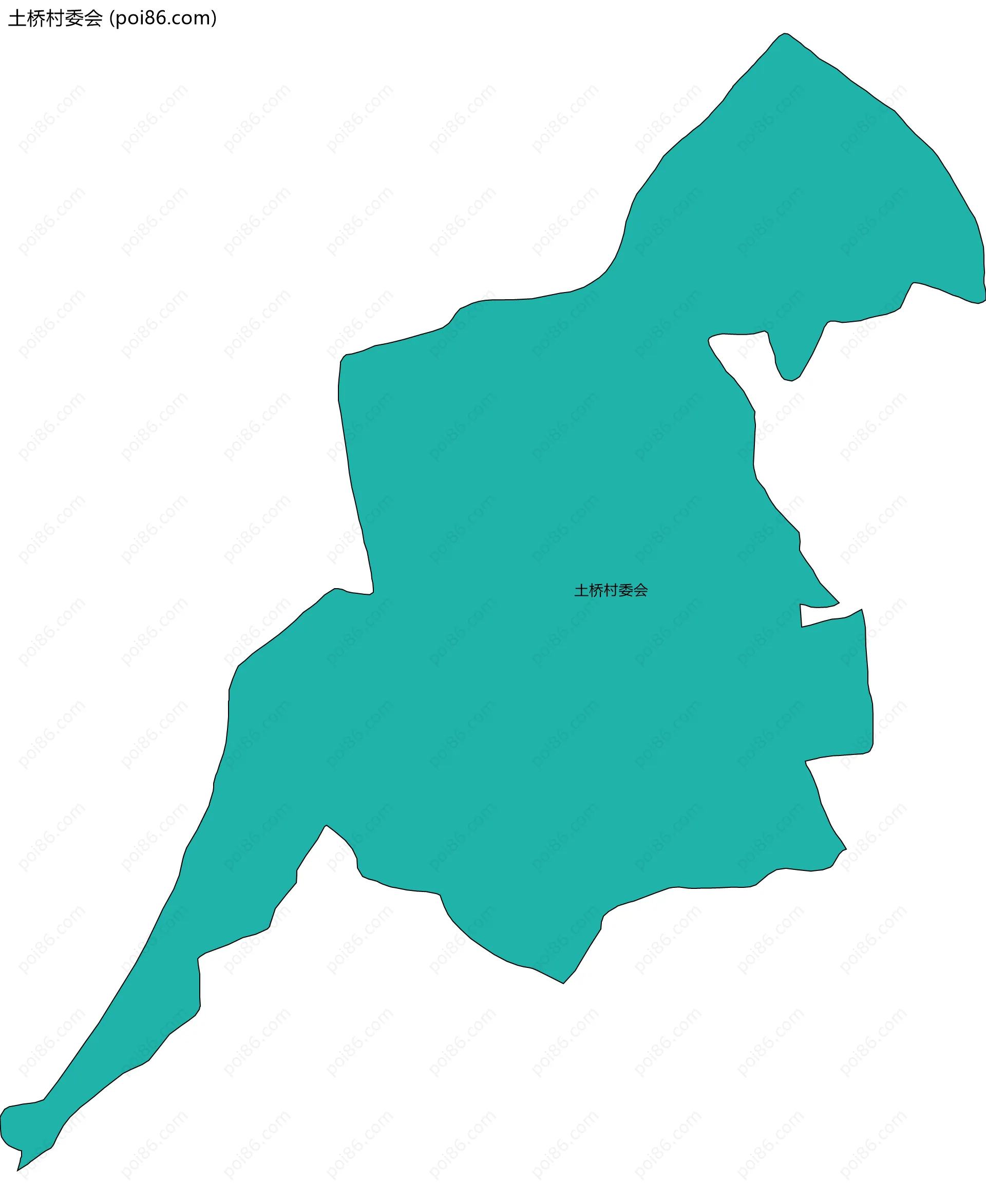 土桥村委会边界地图