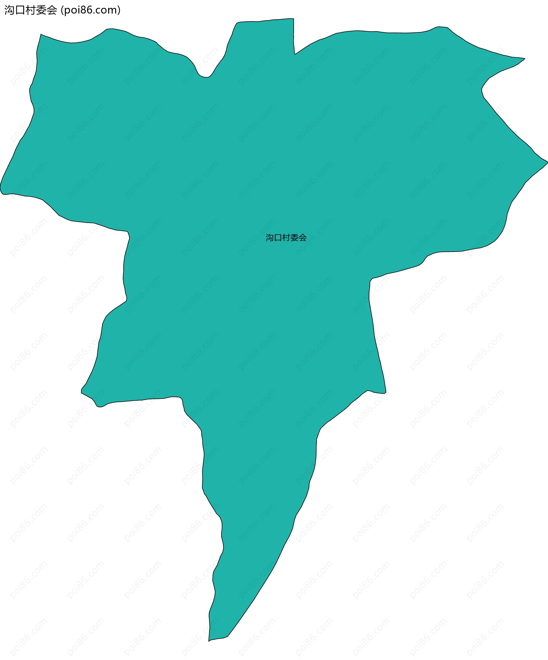 沟口村委会边界地图