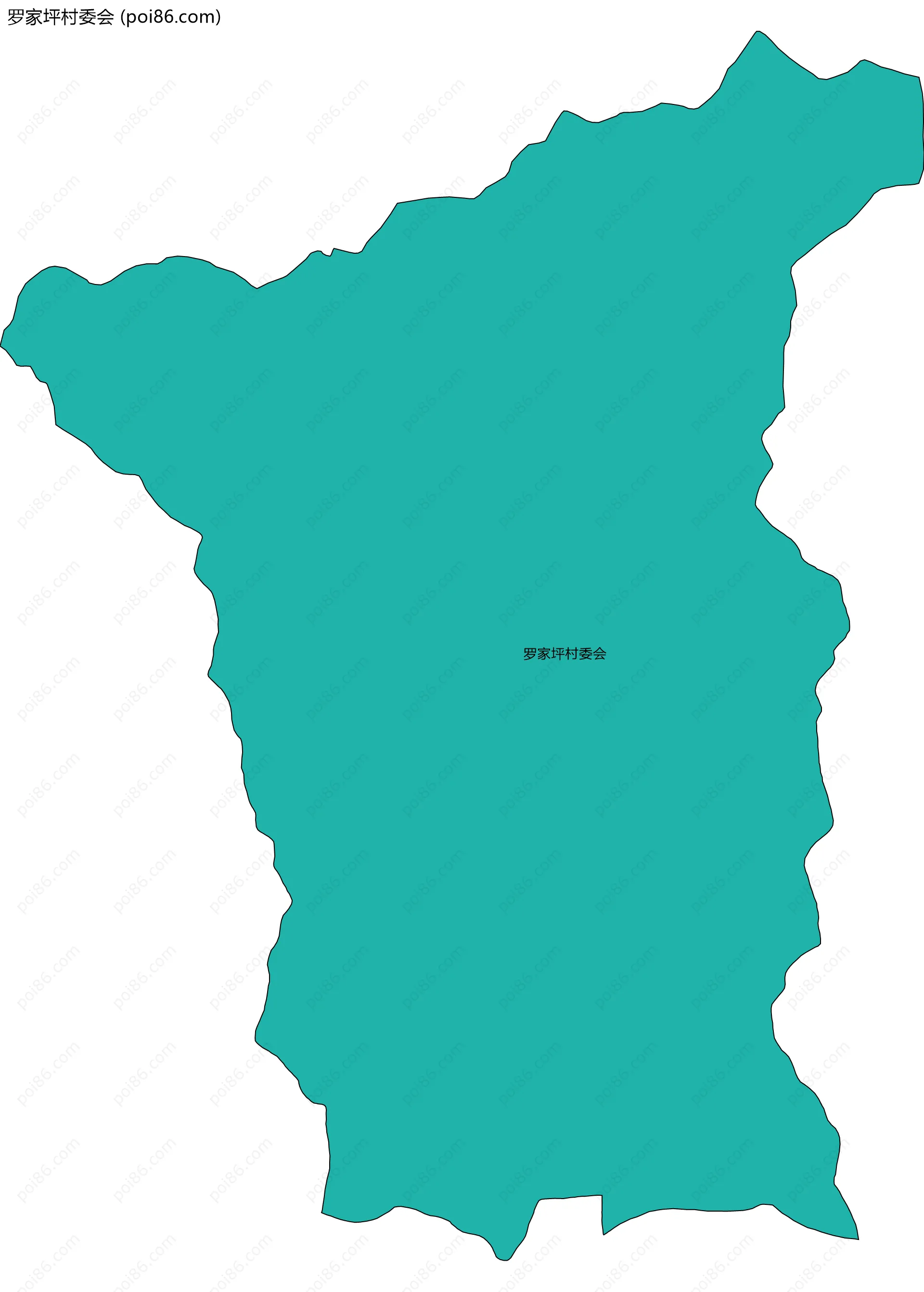 罗家坪村委会边界地图