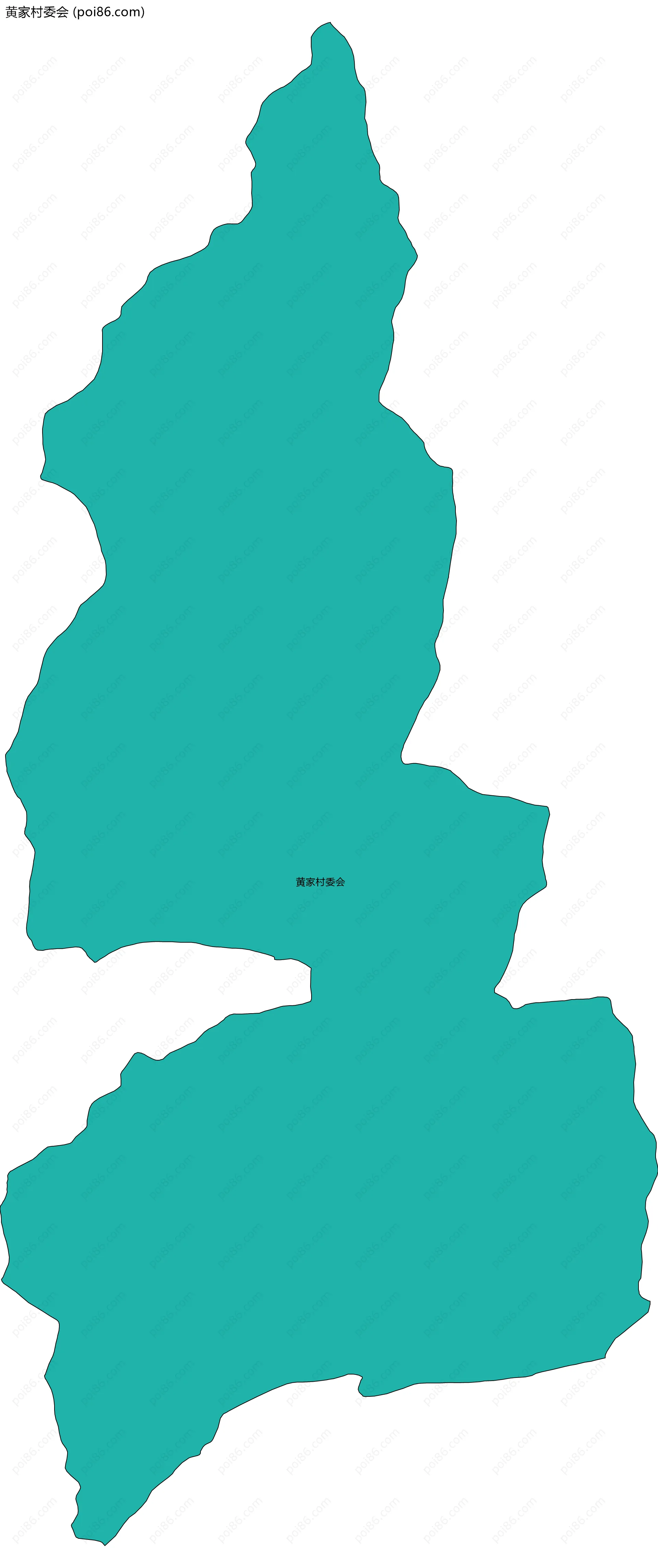 黄家村委会边界地图