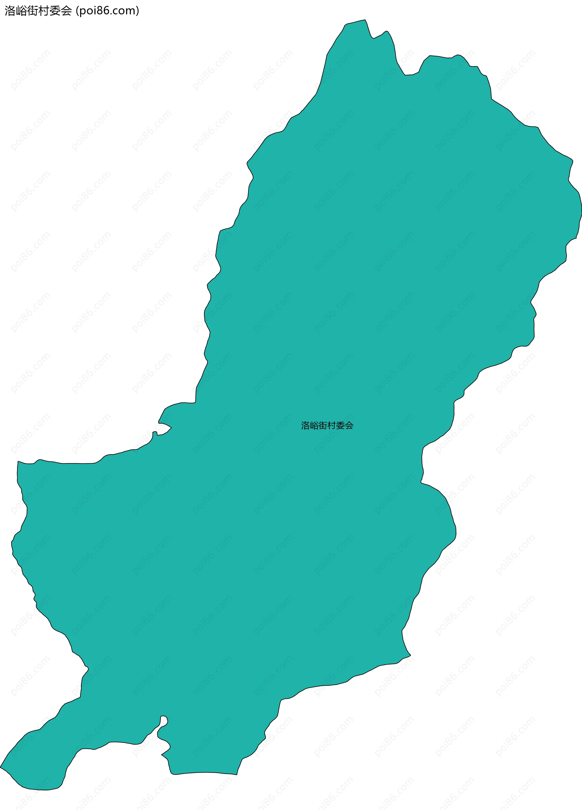 洛峪街村委会边界地图