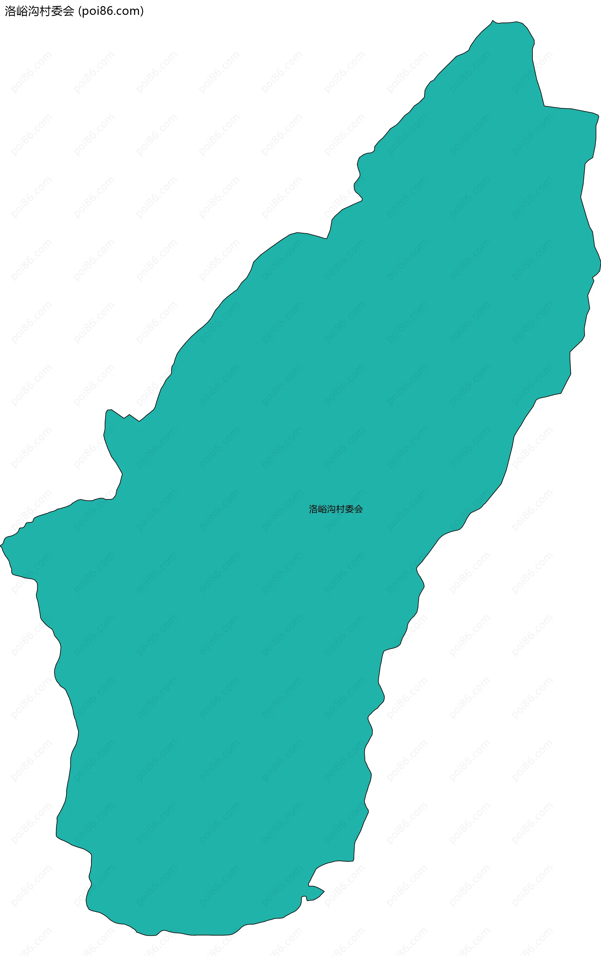 洛峪沟村委会边界地图