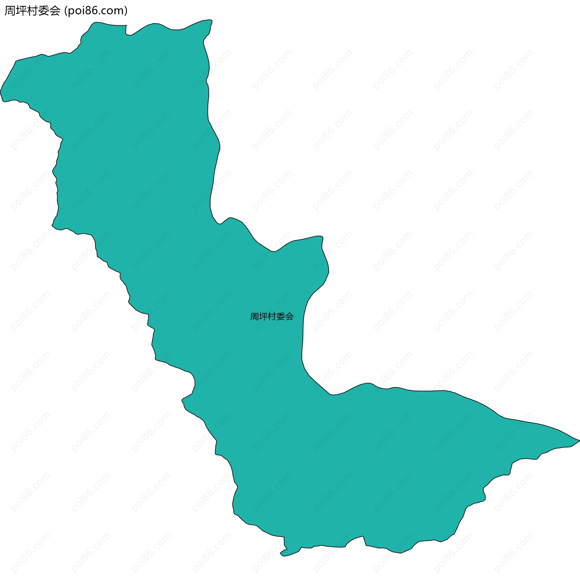 周坪村委会边界地图
