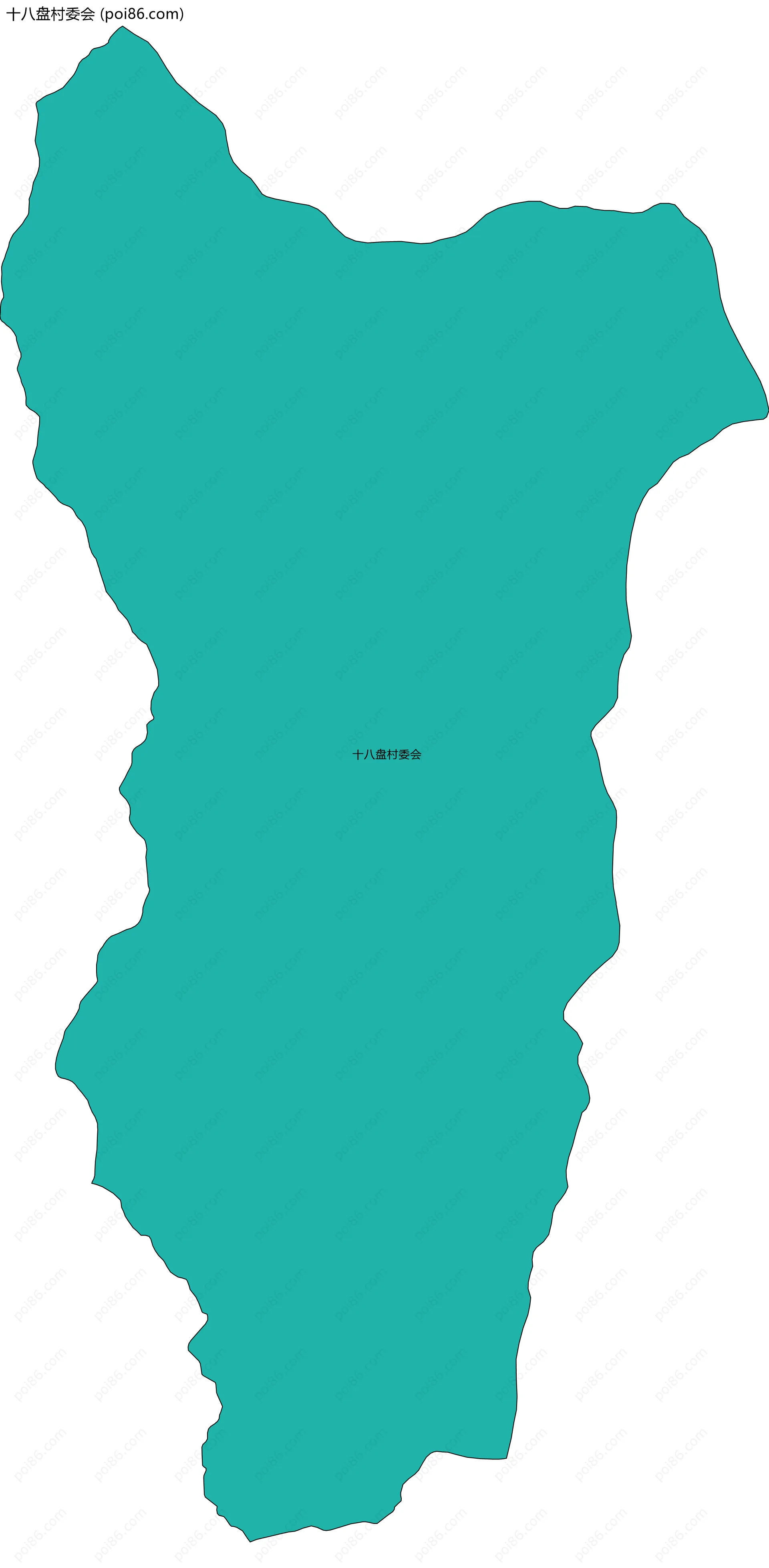 十八盘村委会边界地图