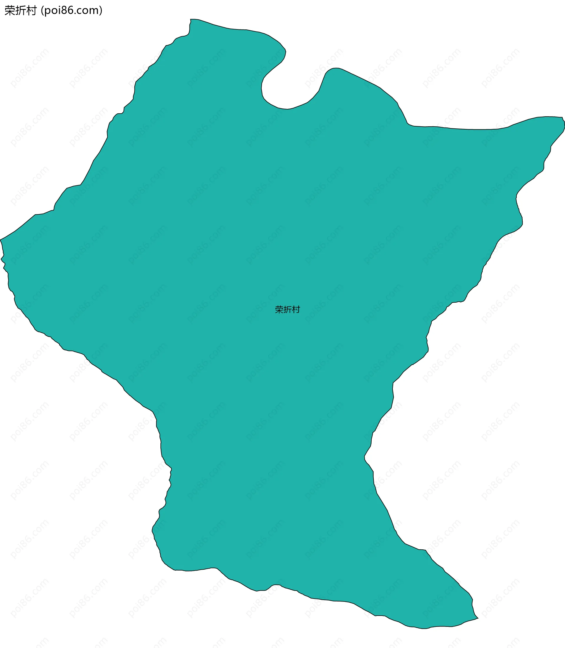 荣折村边界地图