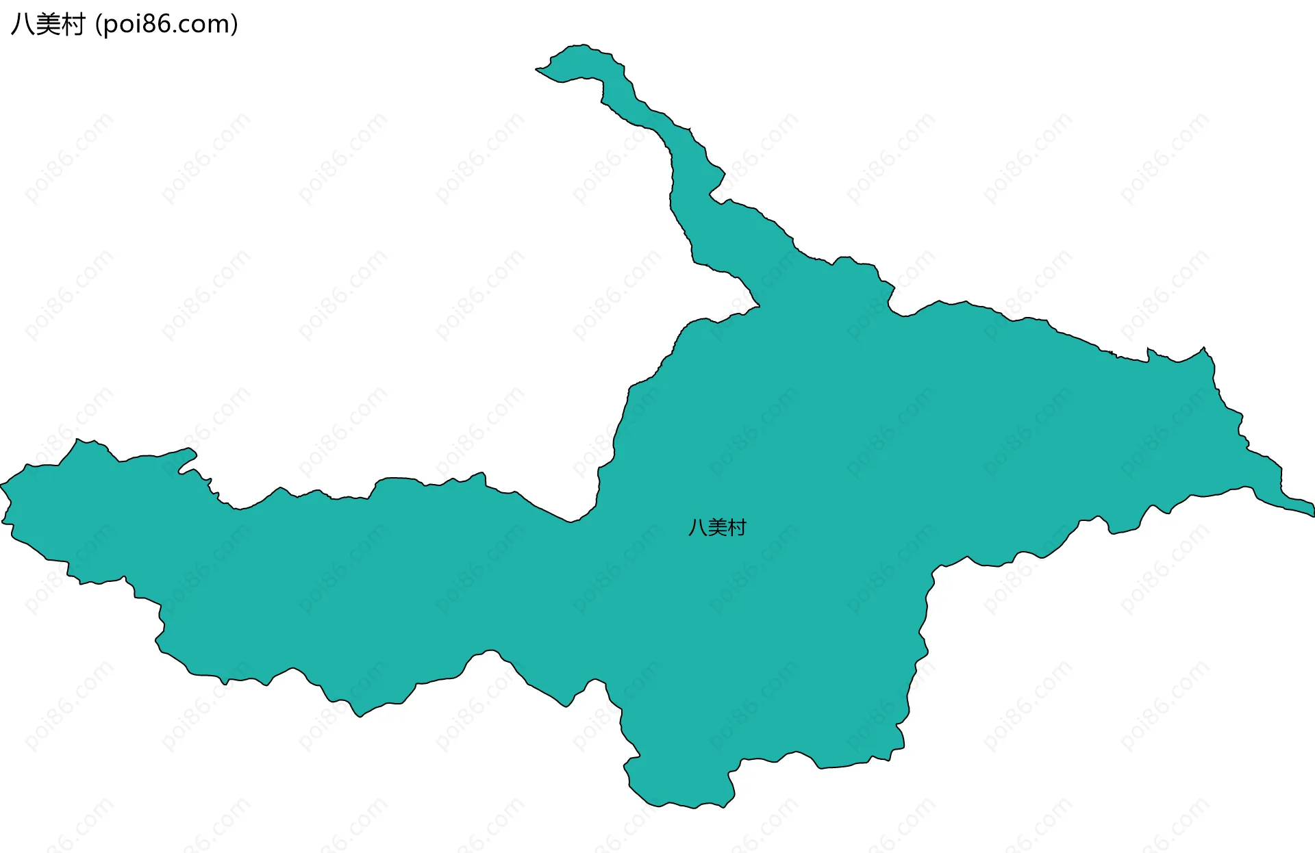 八美村边界地图