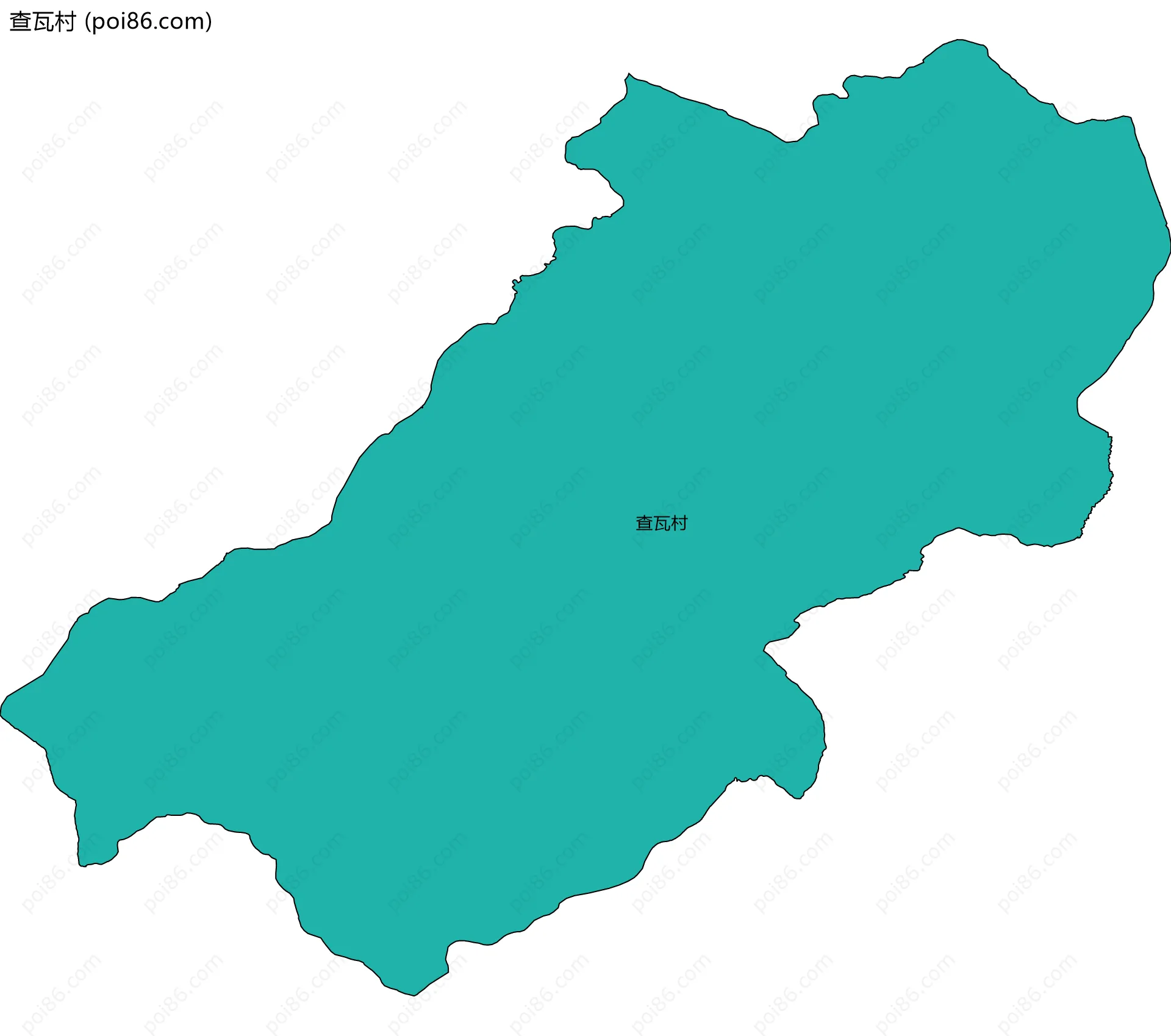 查瓦村边界地图