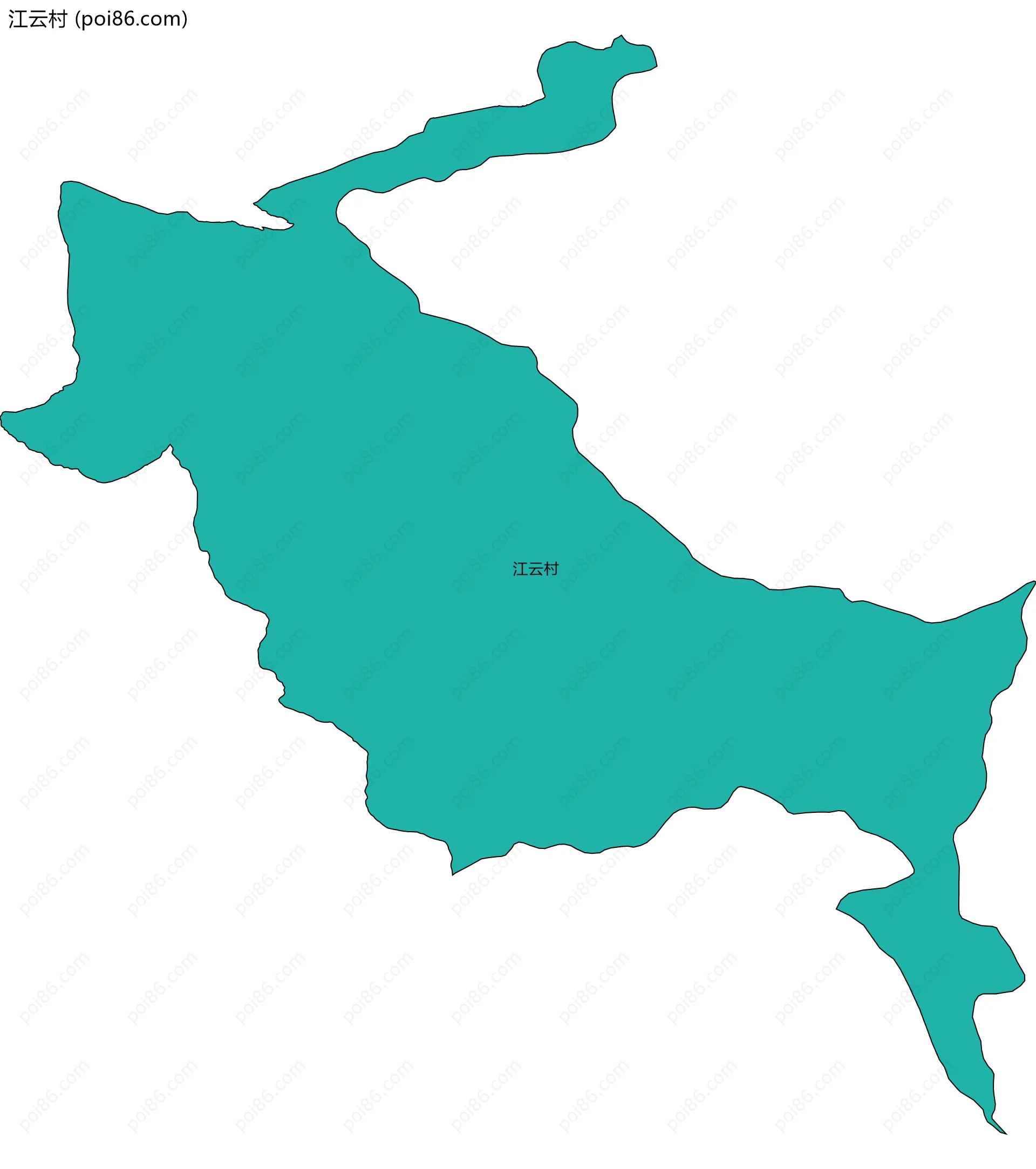 江云村边界地图