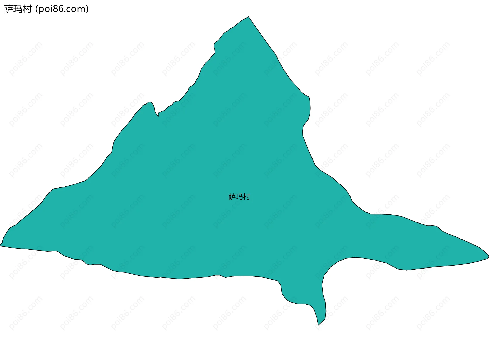 萨玛村边界地图