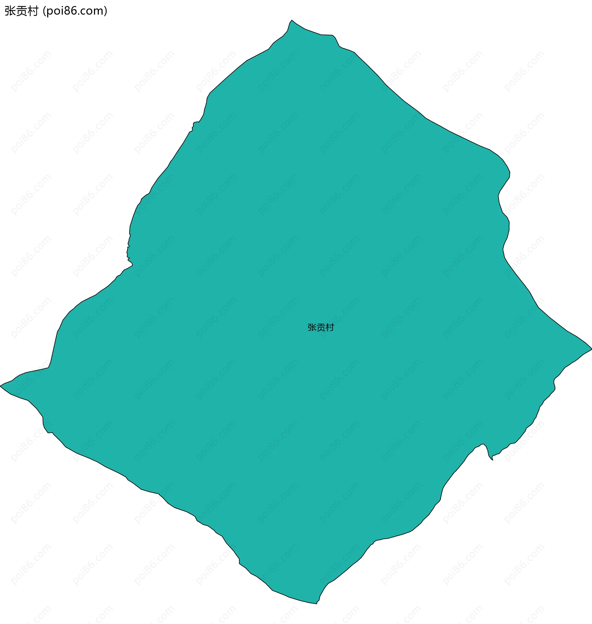 张贡村边界地图