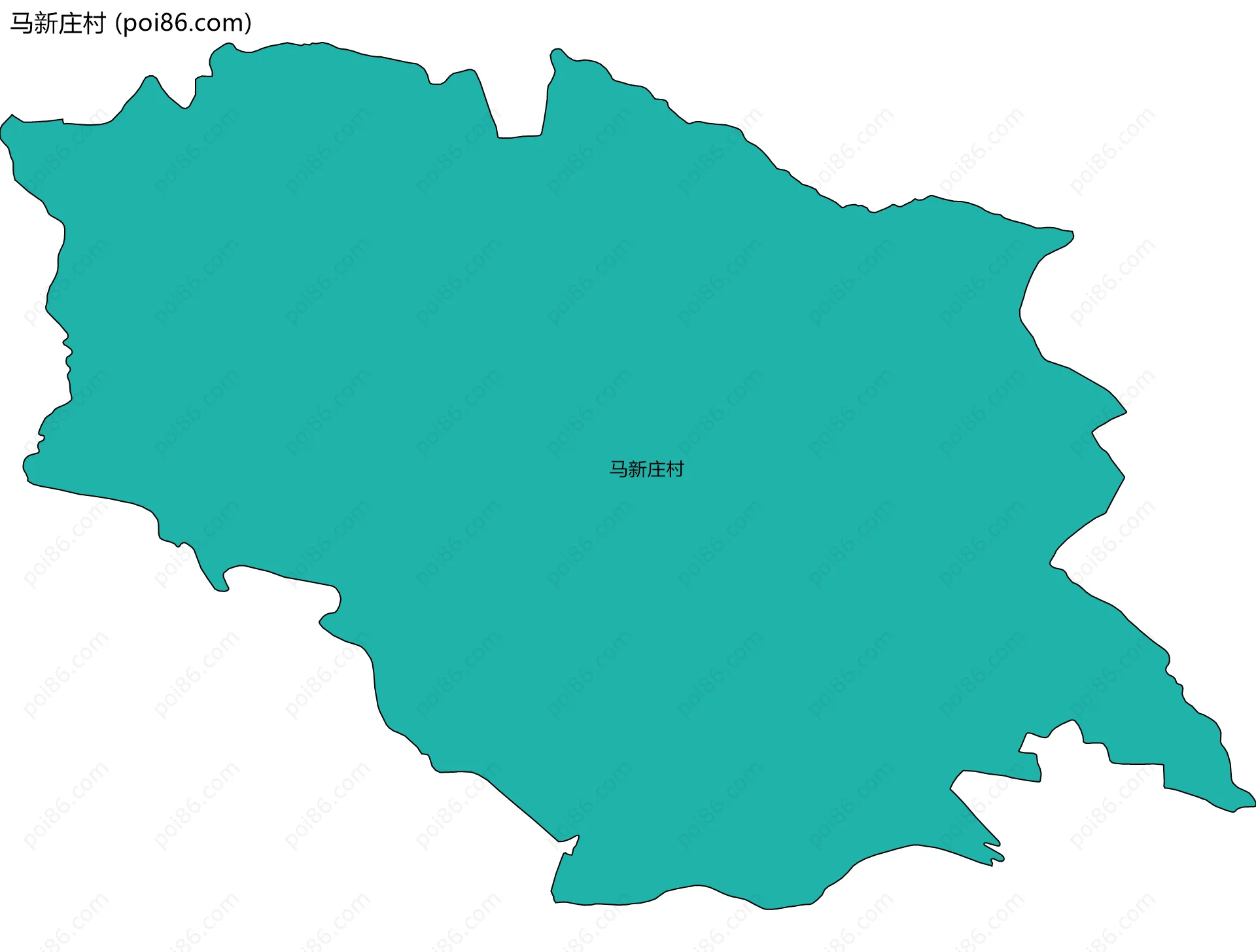 马新庄村边界地图