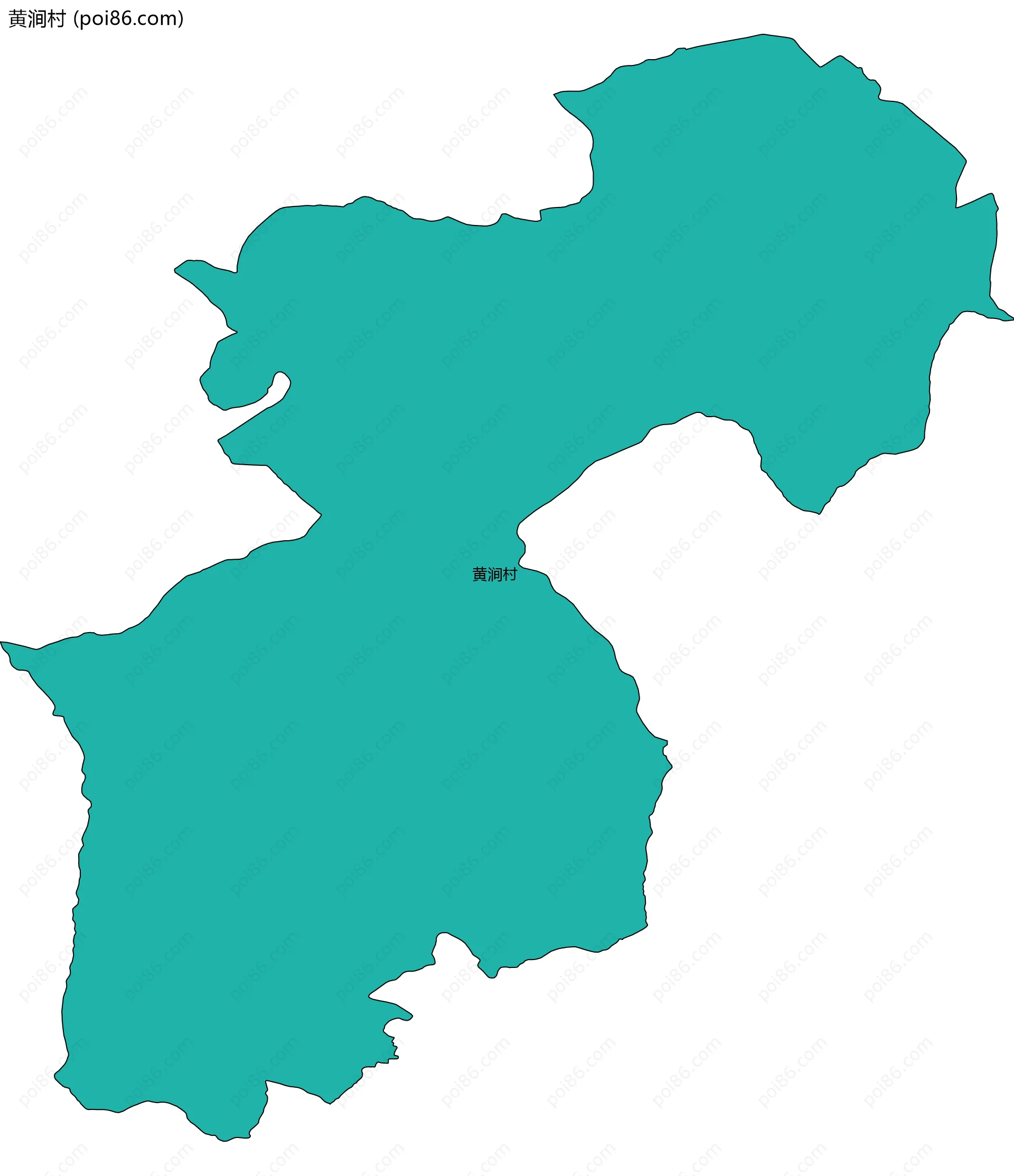 黄涧村边界地图