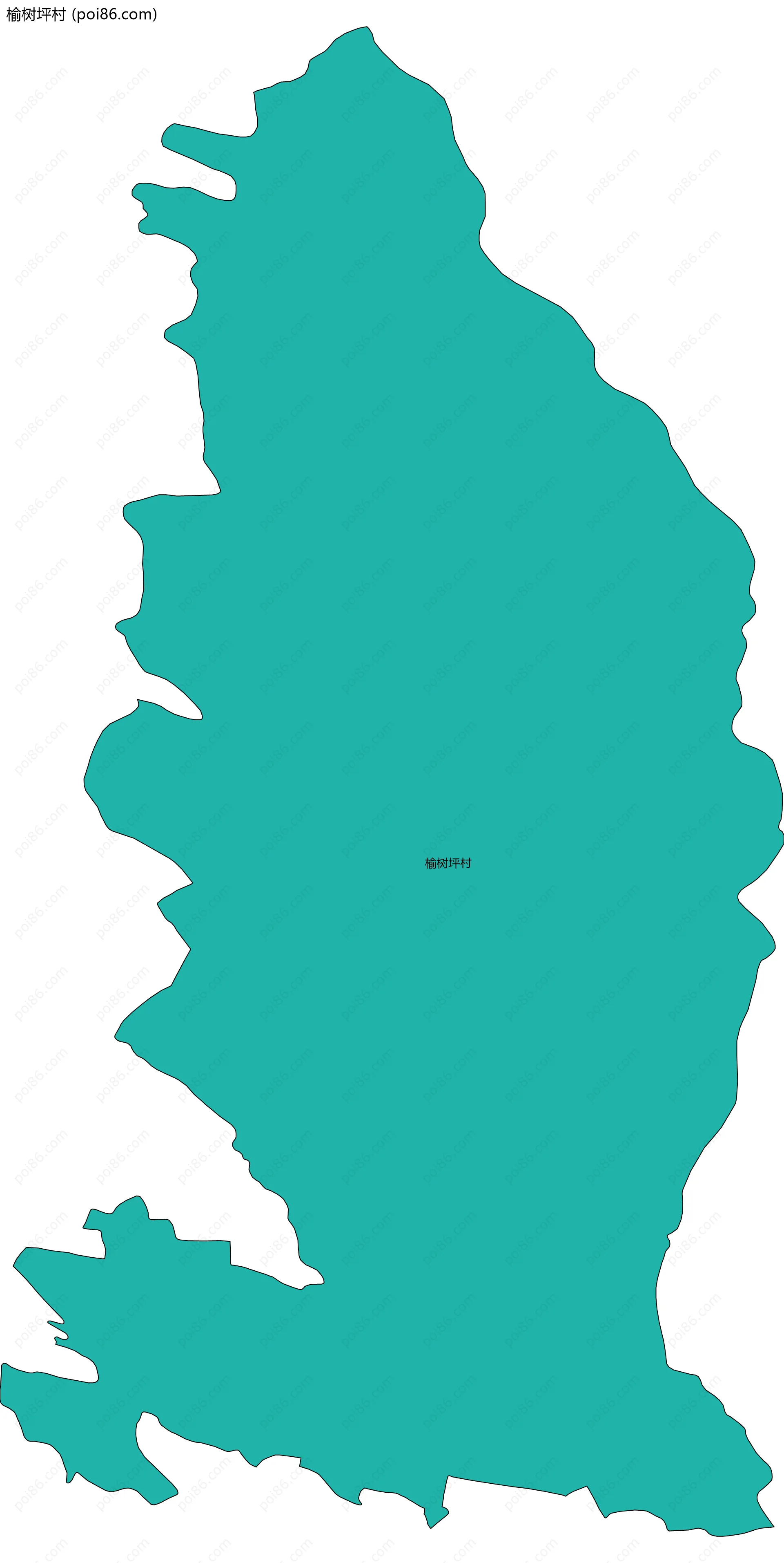 榆树坪村边界地图