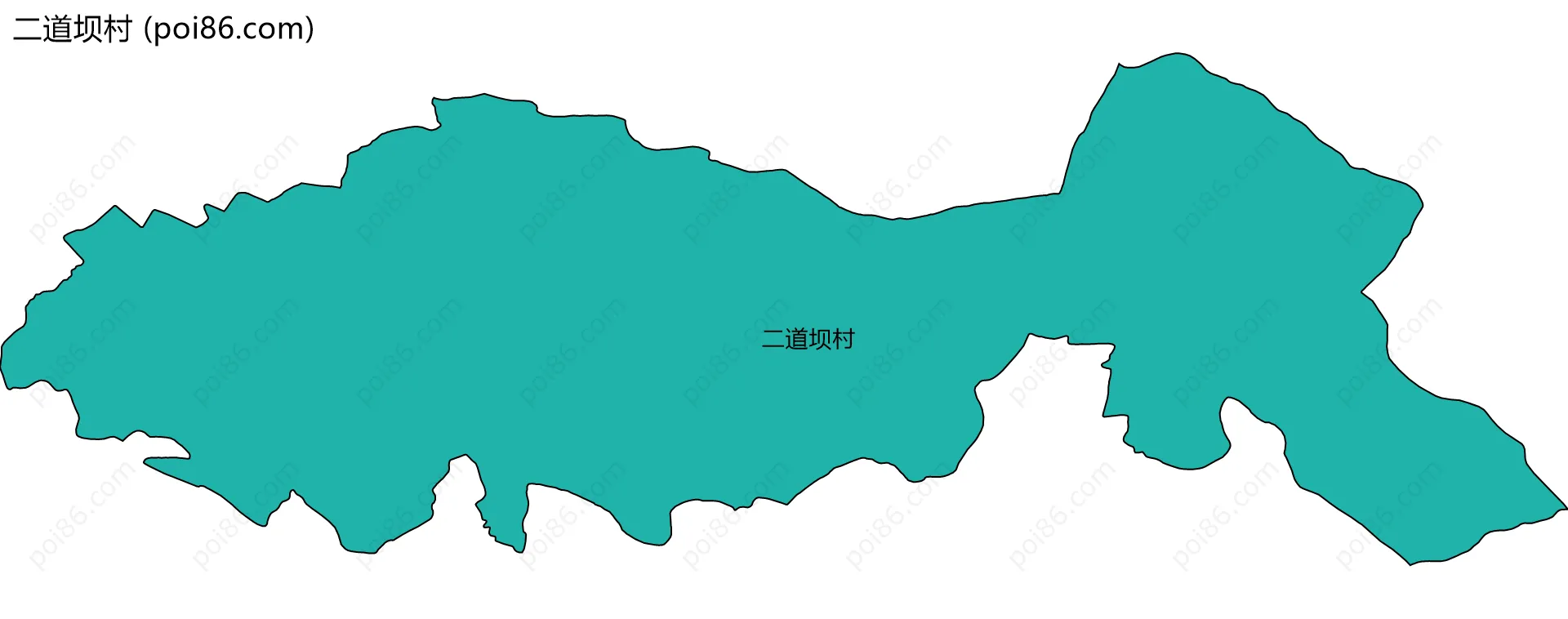 二道坝村边界地图