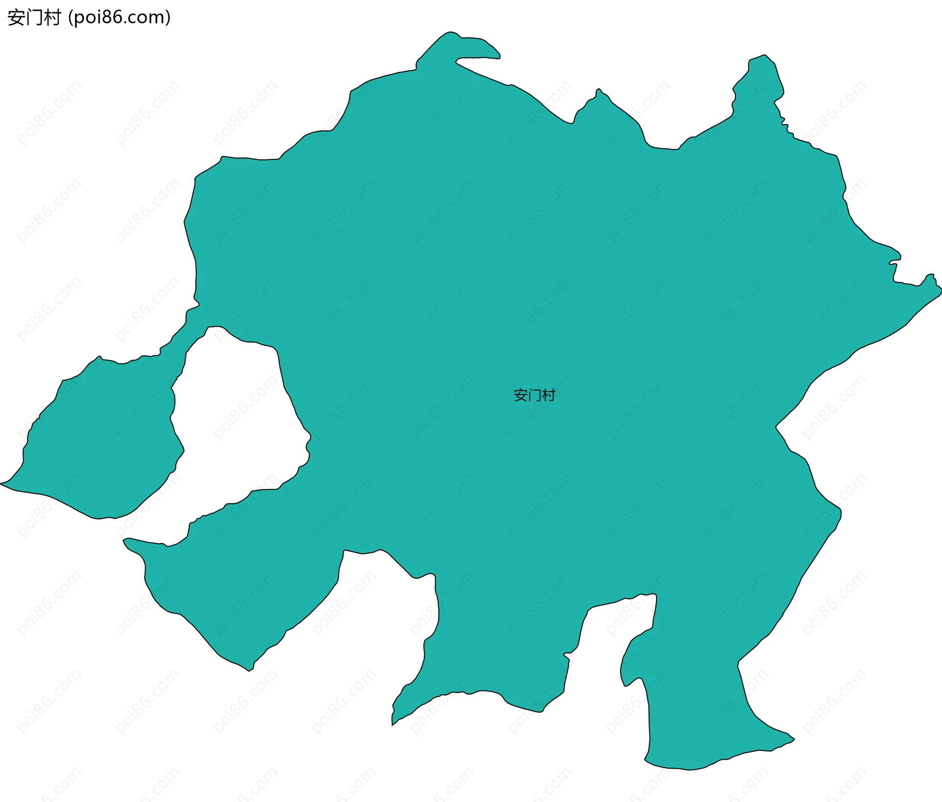 安门村边界地图