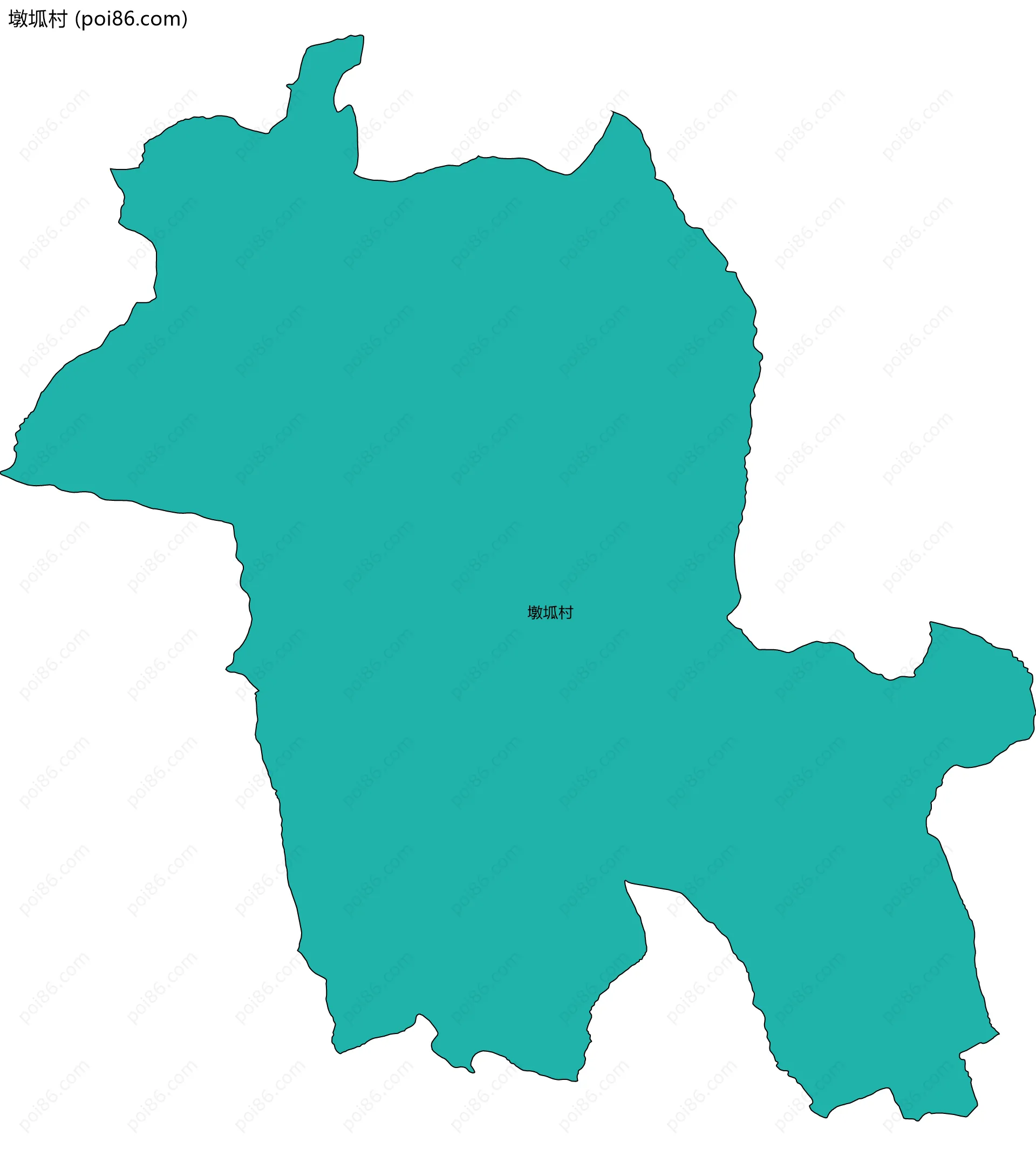 墩坬村边界地图